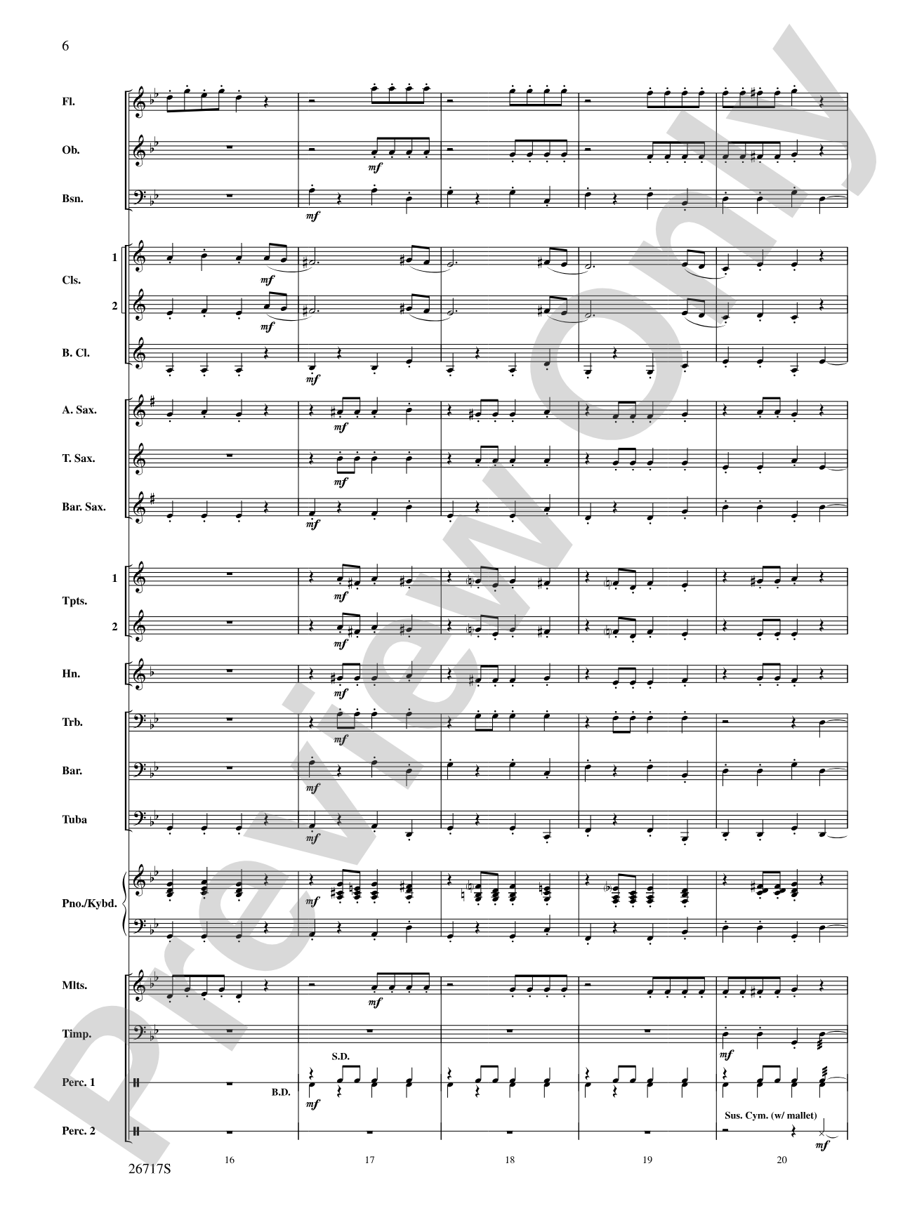 Dance of the Sugar Plum Fairy: Concert Band Conductor Score & Parts