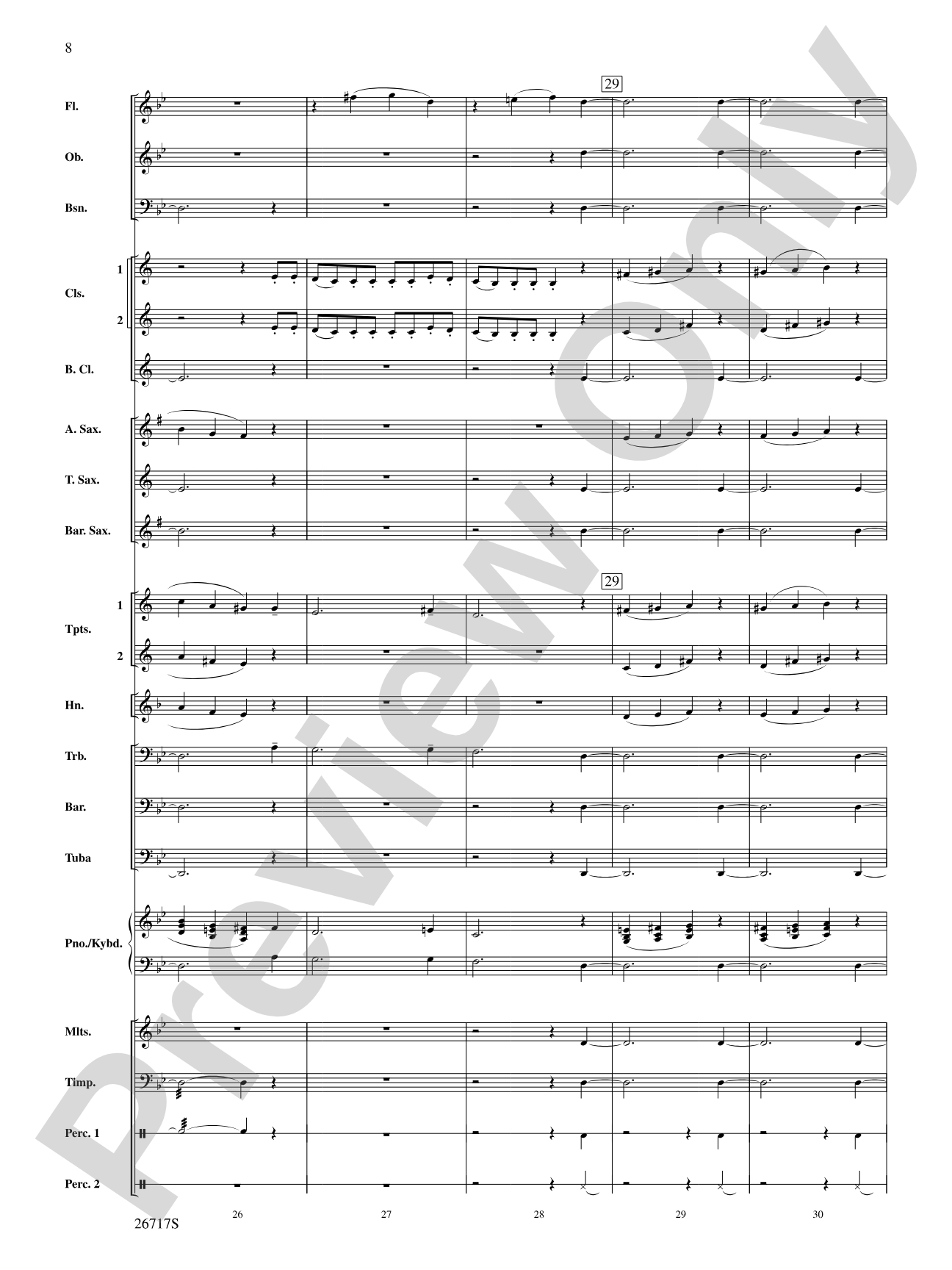 Dance of the Sugar Plum Fairy: Concert Band Conductor Score & Parts