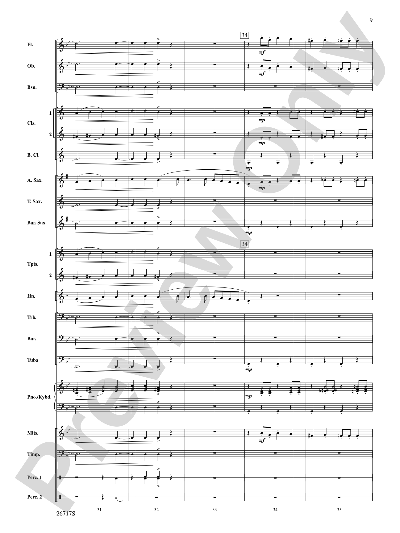 Dance of the Sugar Plum Fairy: Concert Band Conductor Score & Parts
