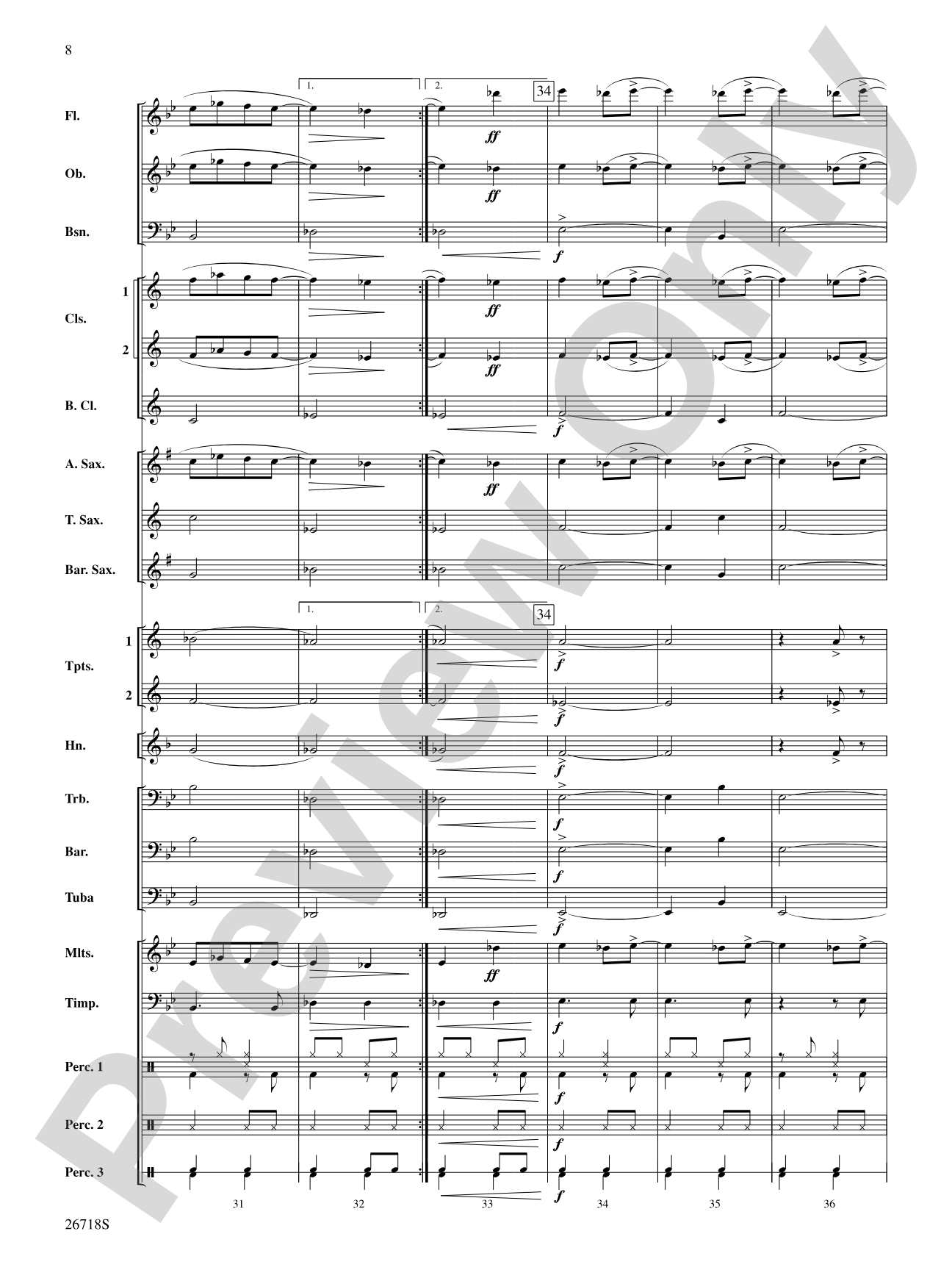 Who's Afraid of the Big Bad Samba?: Concert Band Conductor Score & Parts