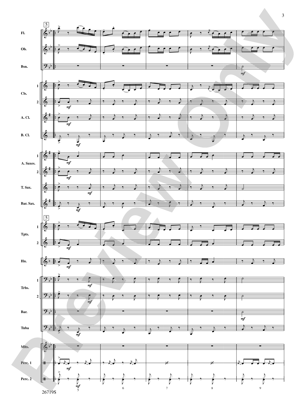 Hands Across the Sea: Concert Band Conductor Score & Parts