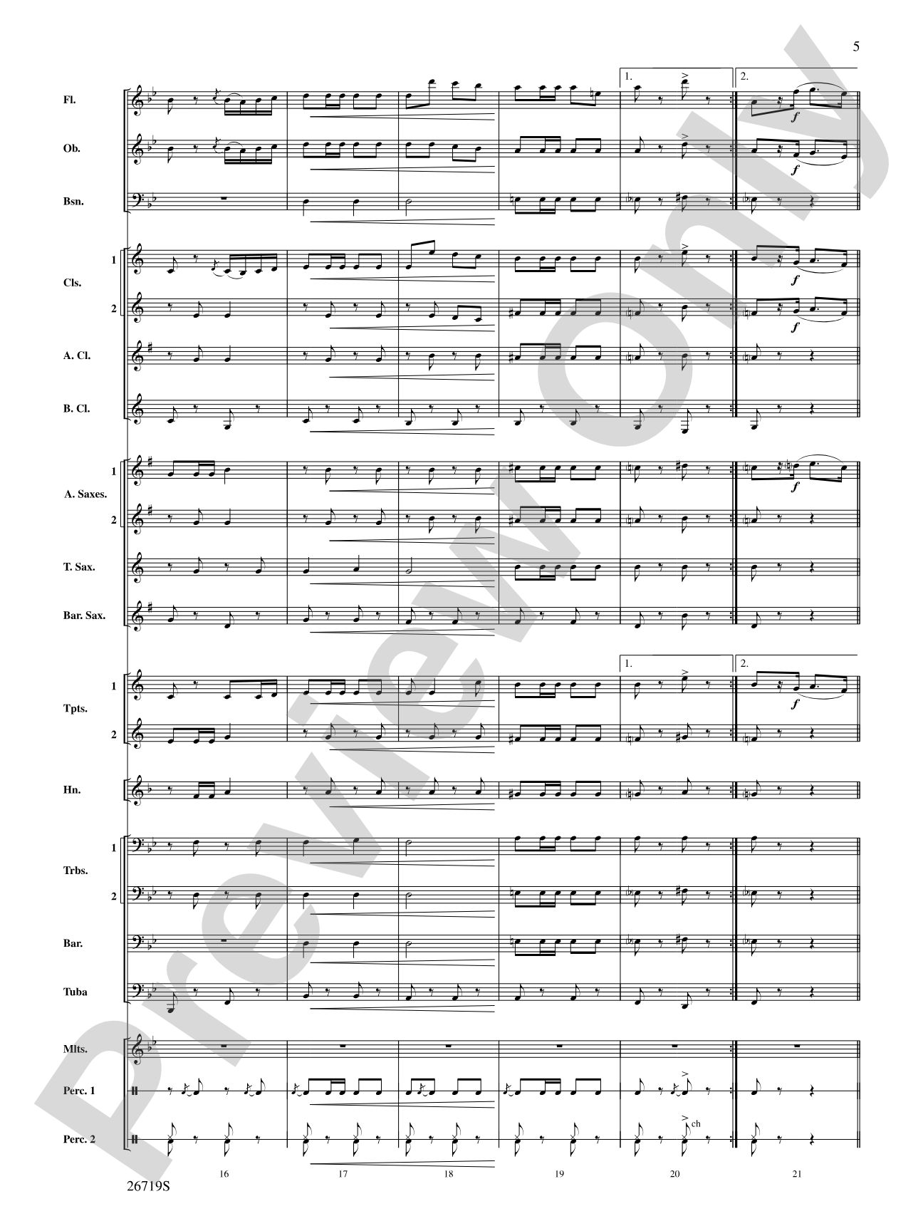 Hands Across the Sea: Concert Band Conductor Score & Parts