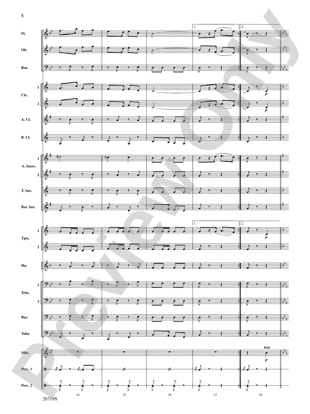 Hands Across the Sea: Concert Band Conductor Score & Parts