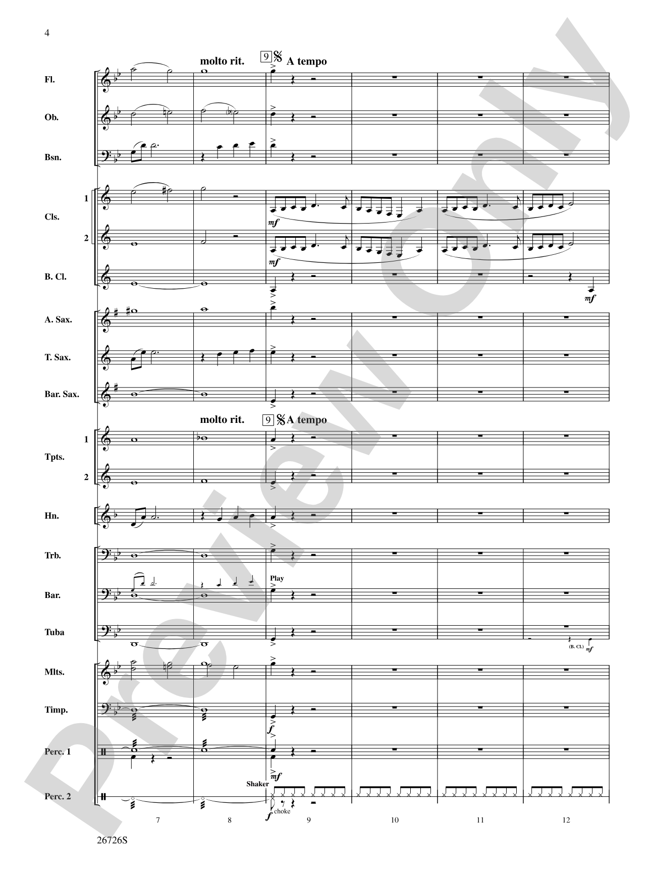 Eclipse: Concert Band Conductor Score & Parts