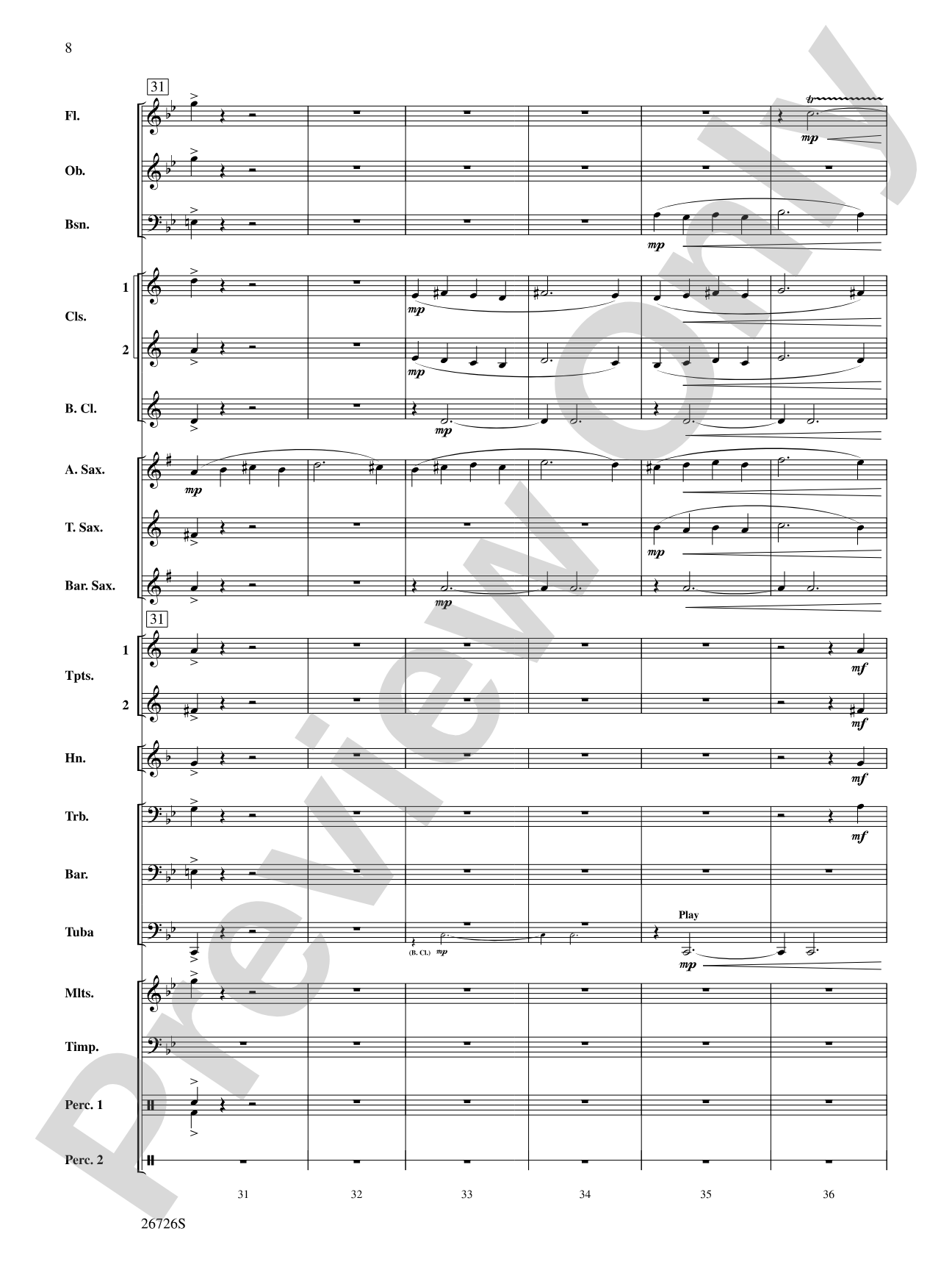 Eclipse: Concert Band Conductor Score & Parts