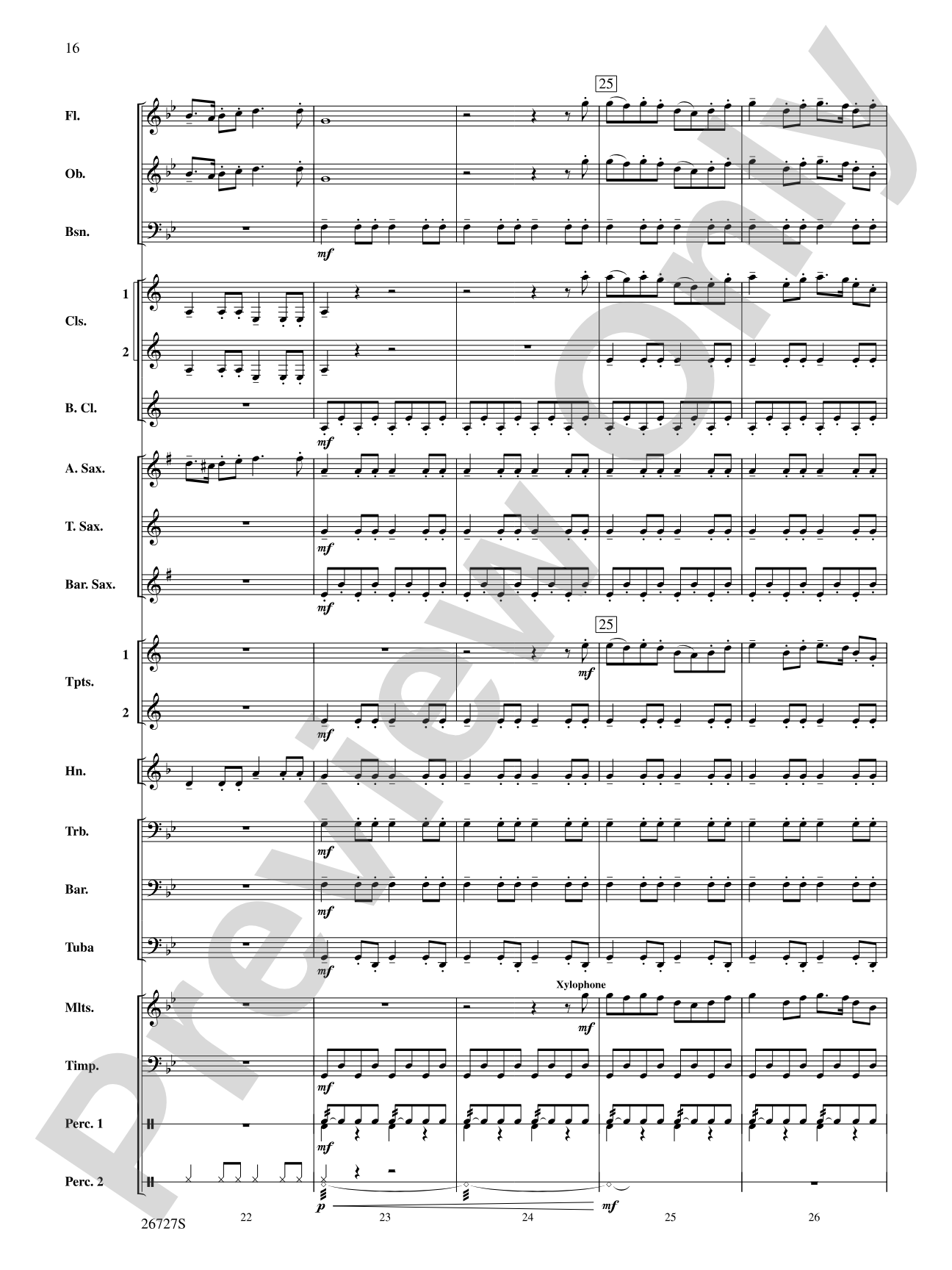 Evangeline: Two Cajun Songs: Concert Band Conductor Score & Parts