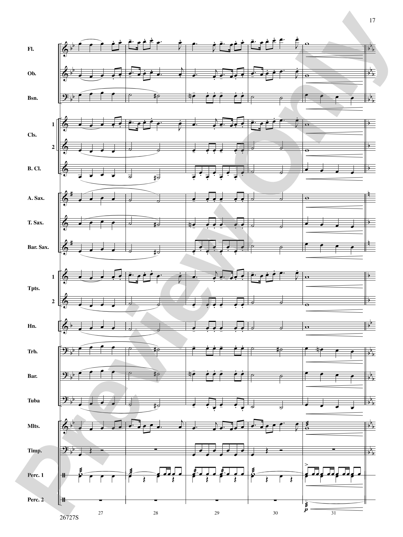 Evangeline: Two Cajun Songs: Concert Band Conductor Score & Parts
