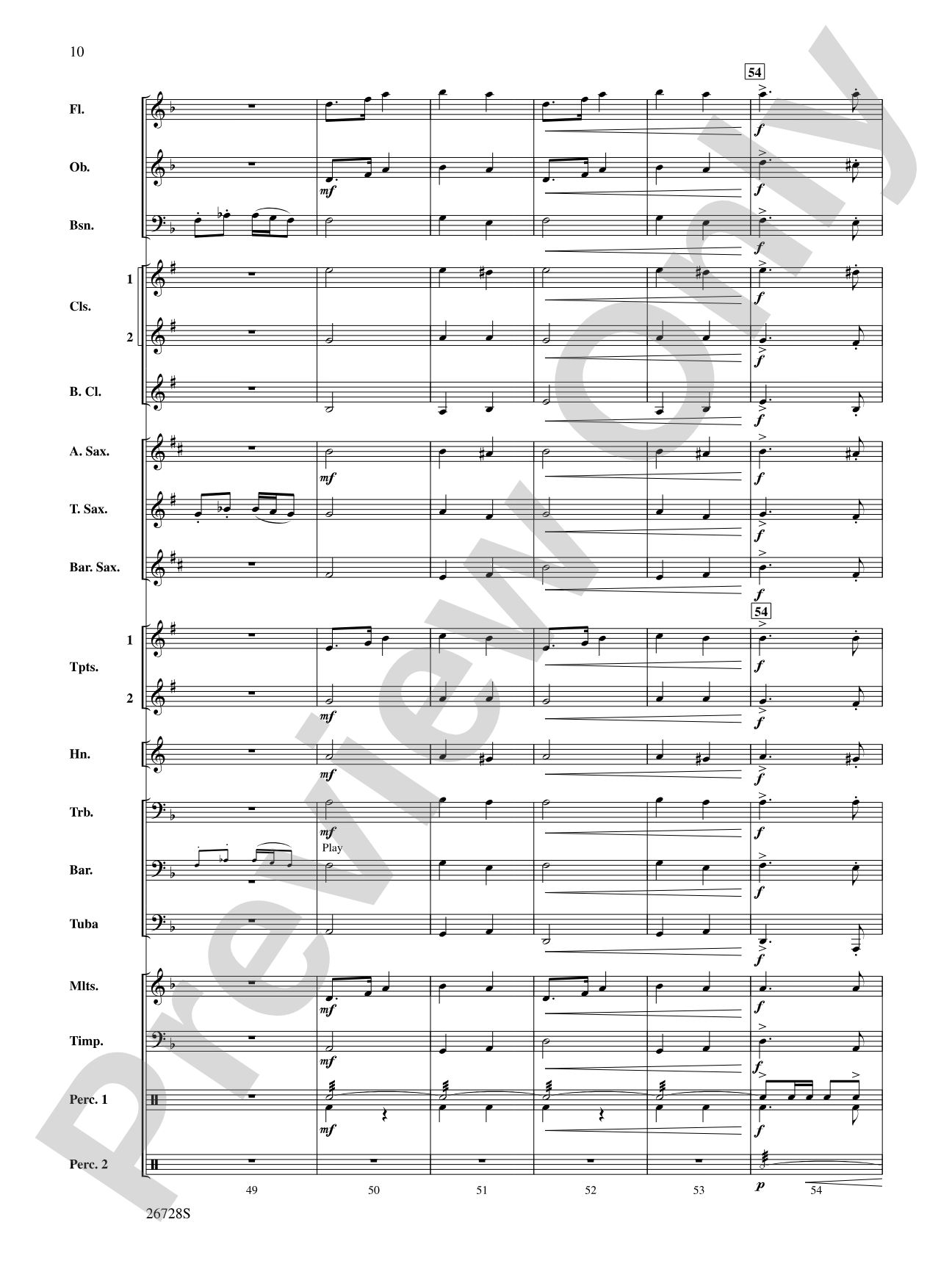 Suite from The New World: Concert Band Conductor Score & Parts