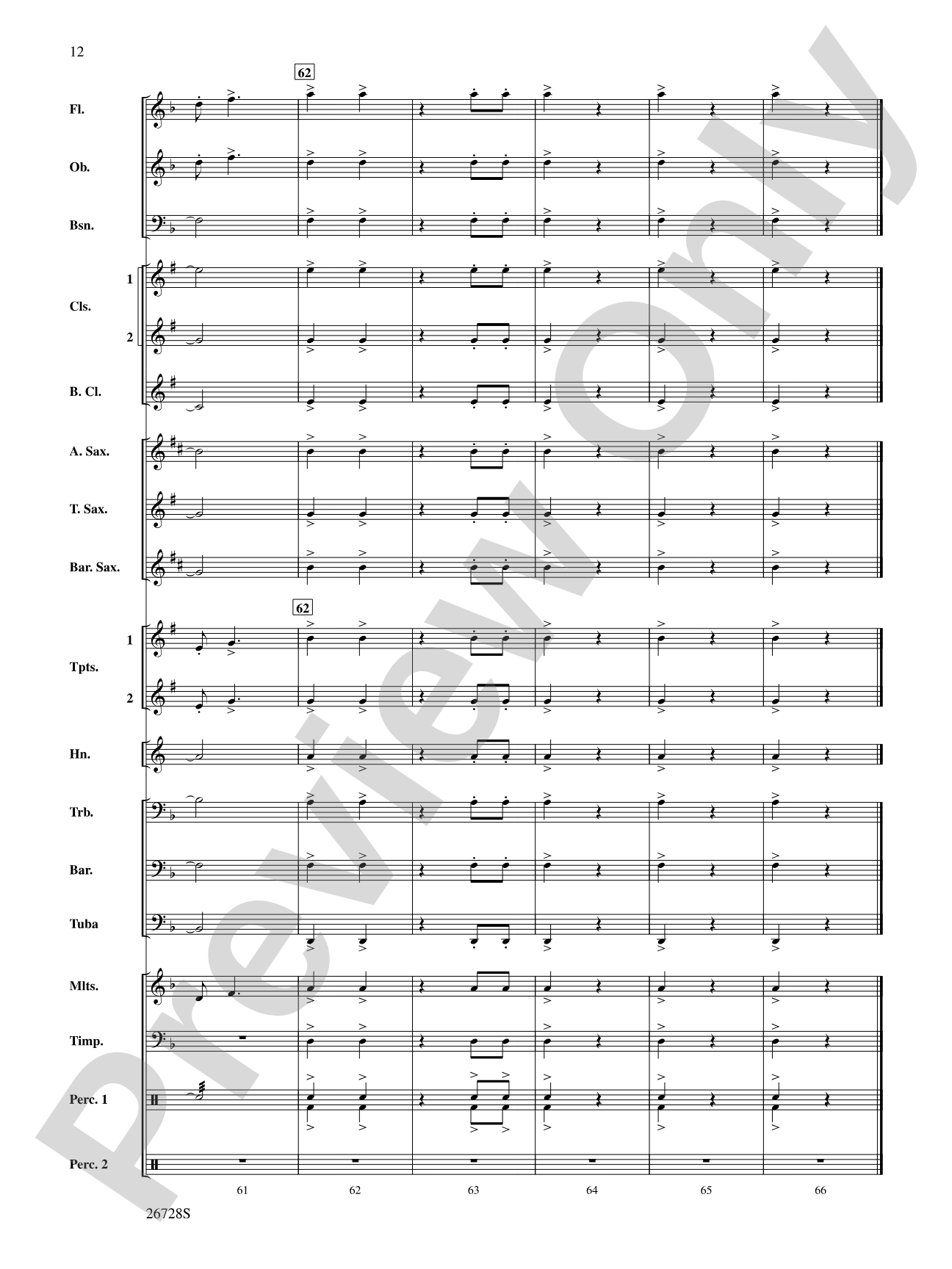 Suite from The New World: Concert Band Conductor Score & Parts