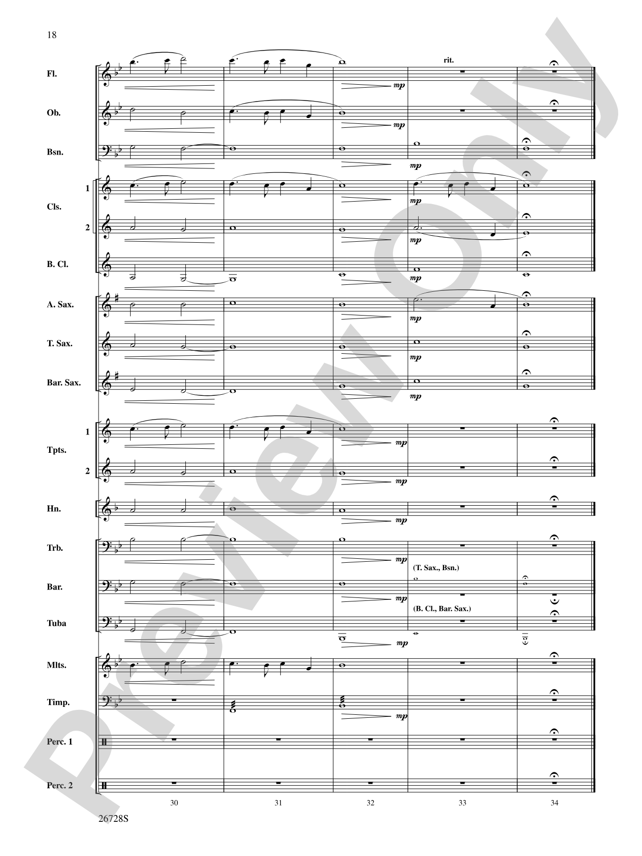 Suite from The New World: Concert Band Conductor Score & Parts