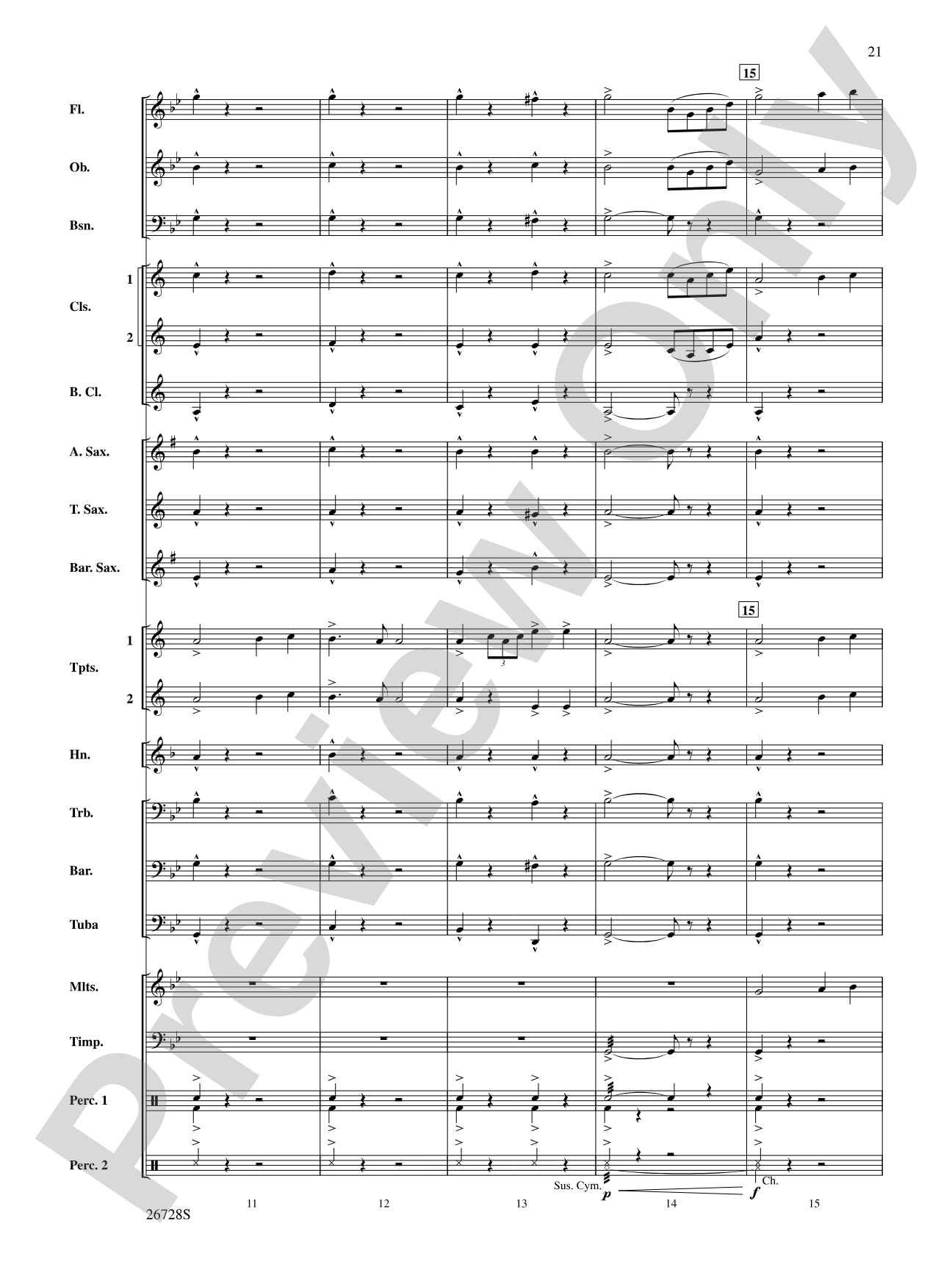Suite from The New World: Concert Band Conductor Score & Parts