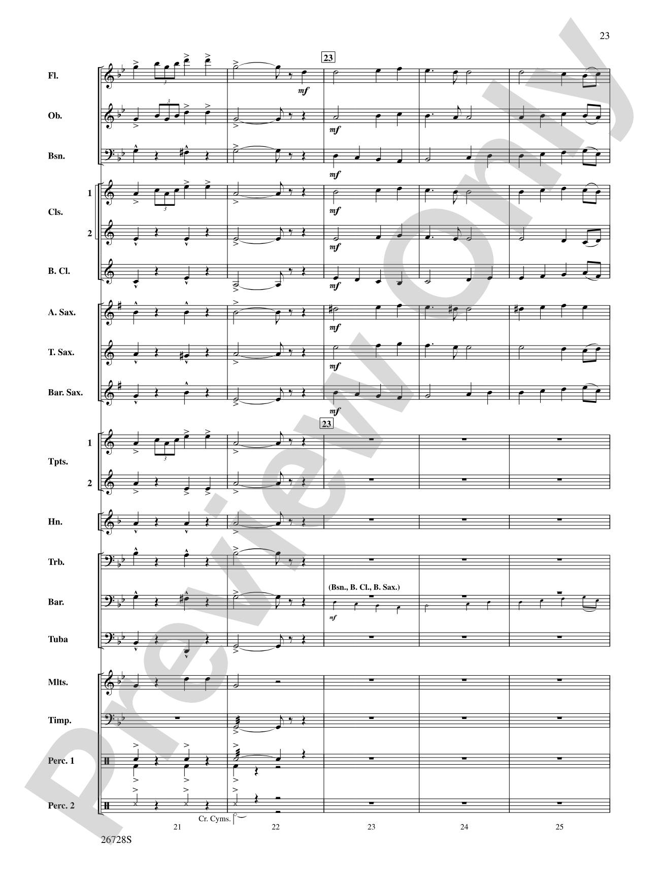 Suite from The New World: Concert Band Conductor Score & Parts