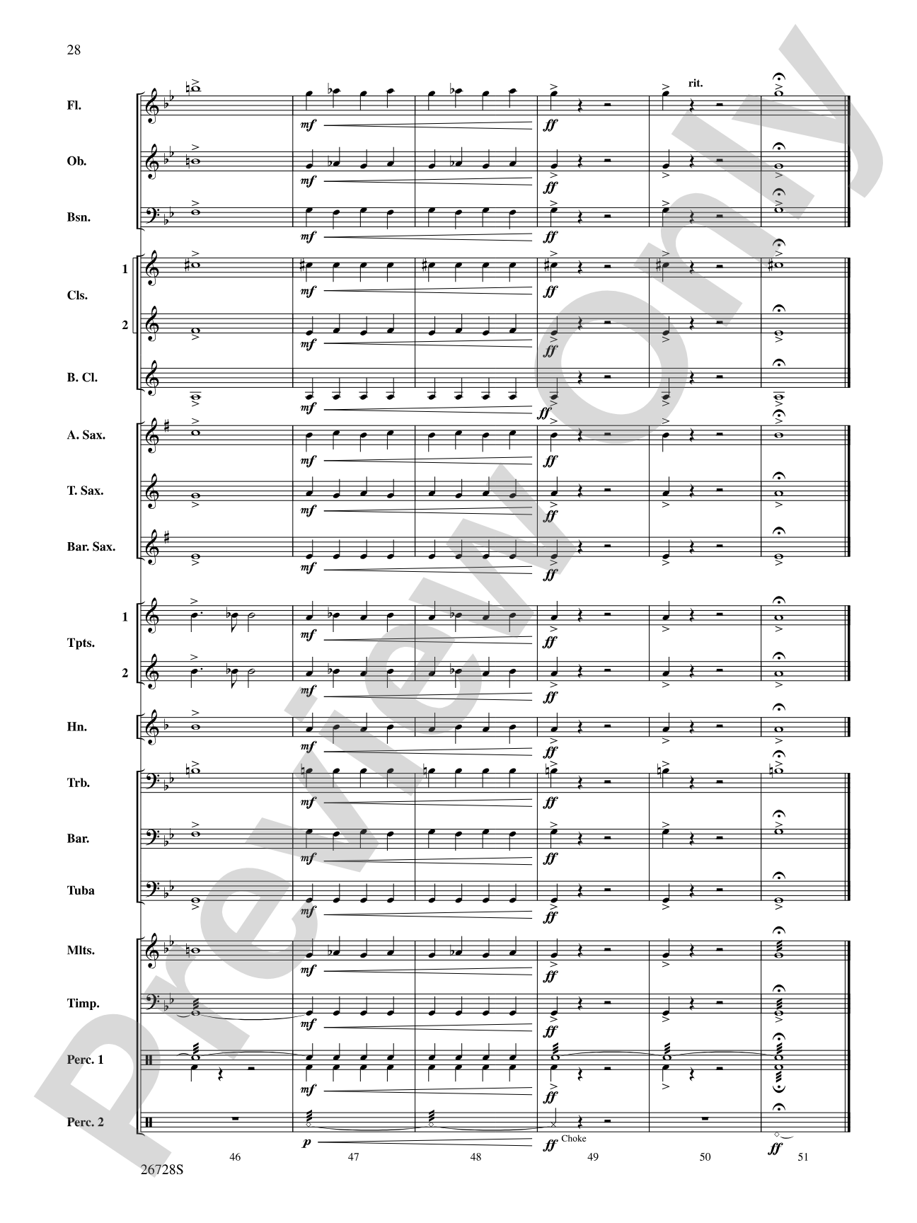 Suite from The New World: Concert Band Conductor Score & Parts