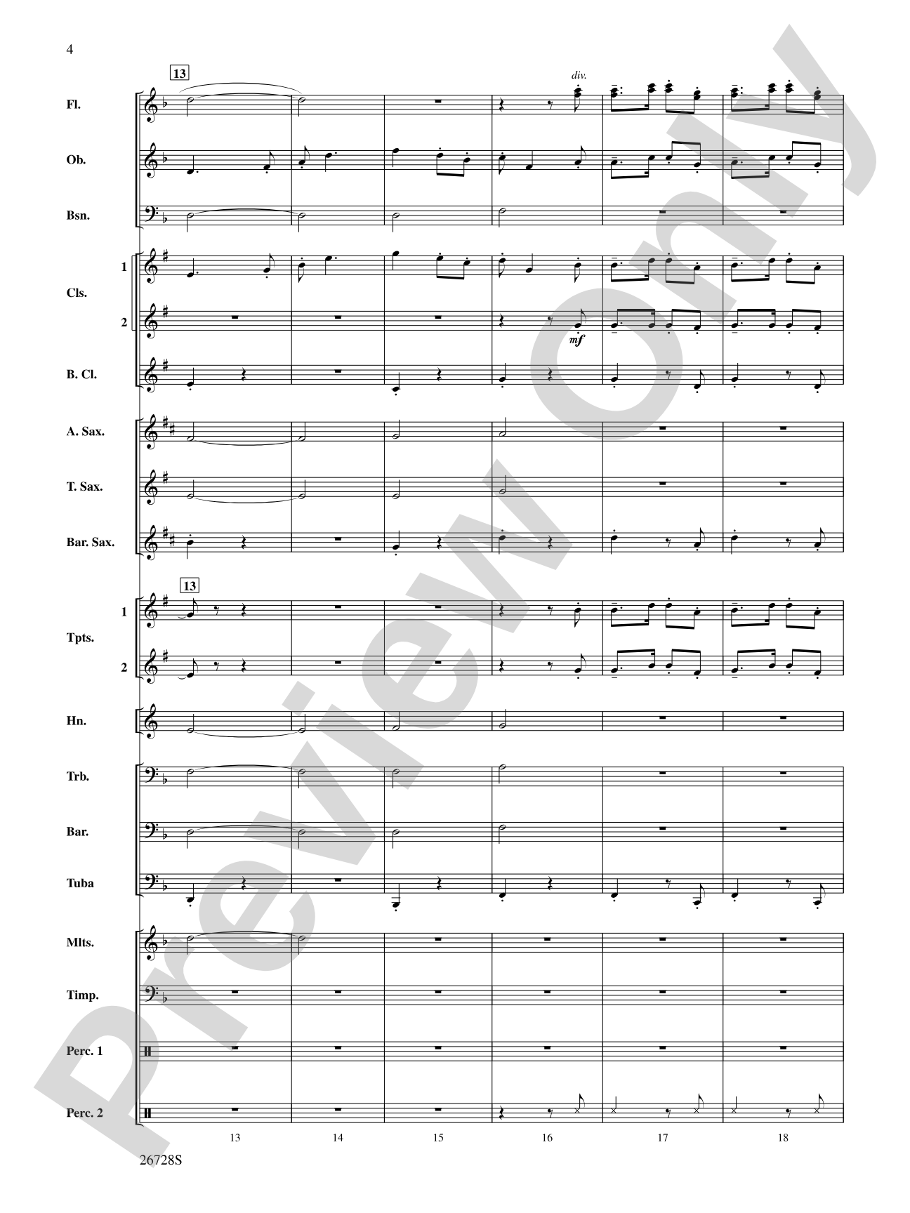 Suite from The New World: Concert Band Conductor Score & Parts