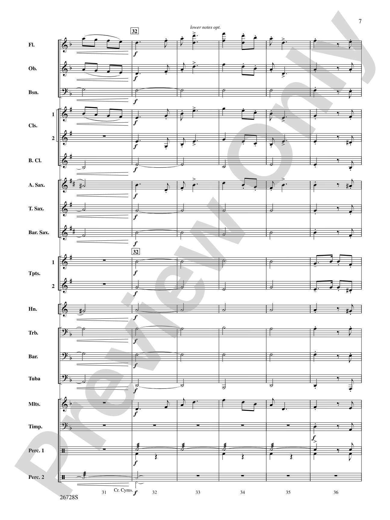 Suite from The New World: Concert Band Conductor Score & Parts