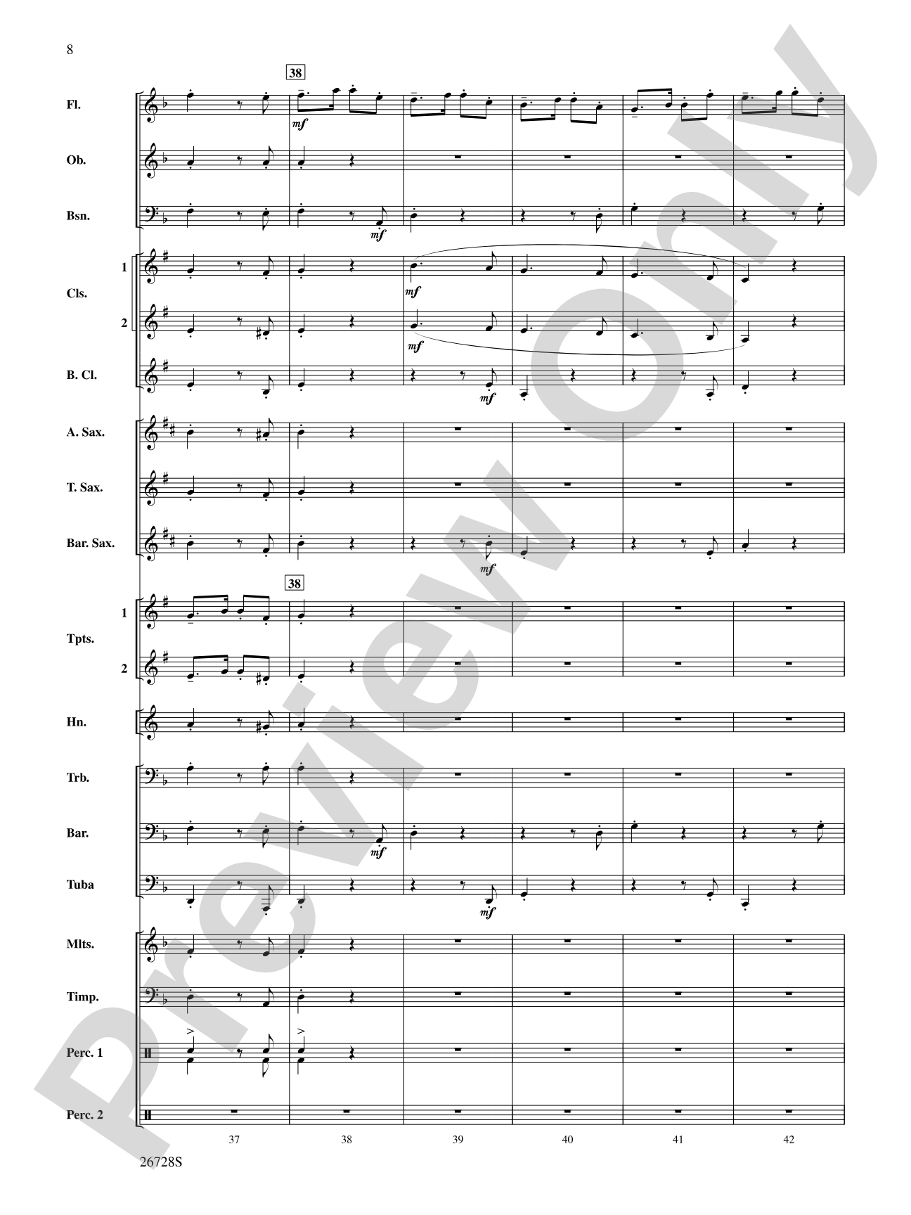 Suite from The New World: Concert Band Conductor Score & Parts