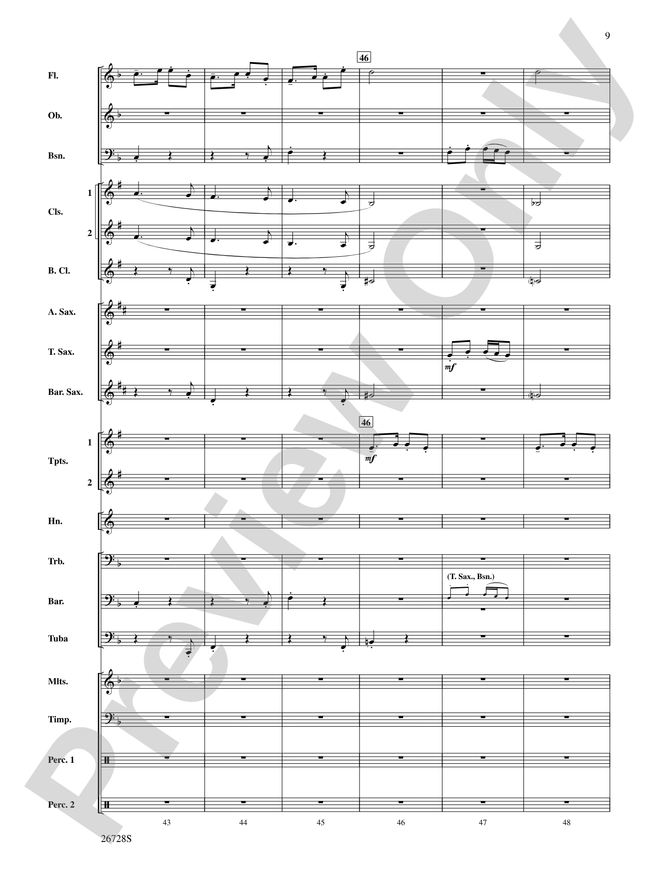 Suite from The New World: Concert Band Conductor Score & Parts