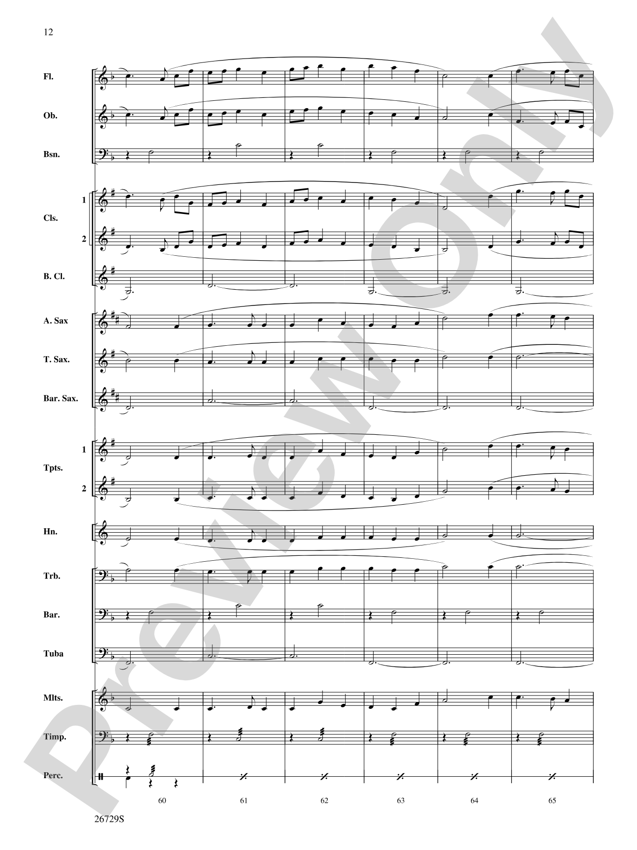 Away in a Manger: Concert Band Conductor Score & Parts