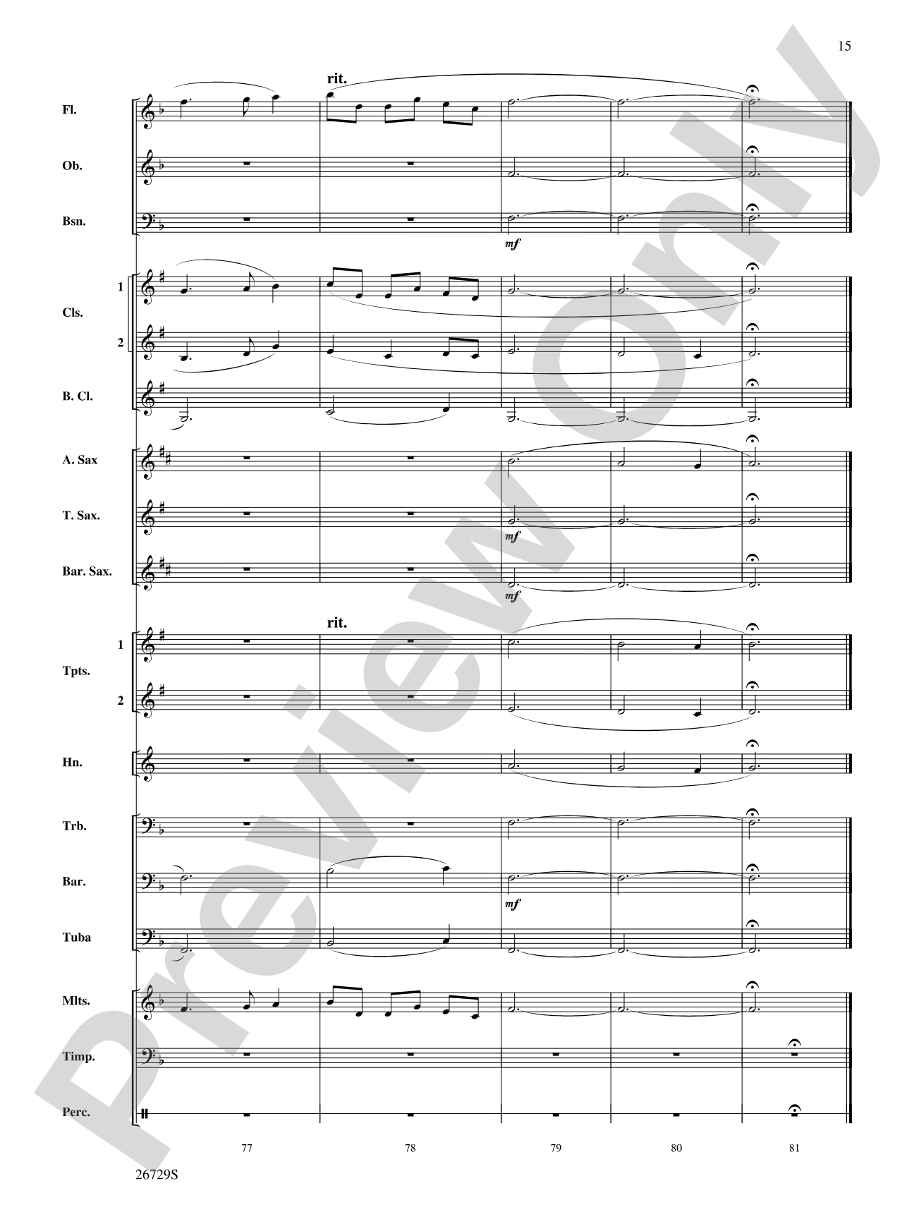 Away in a Manger: Concert Band Conductor Score & Parts