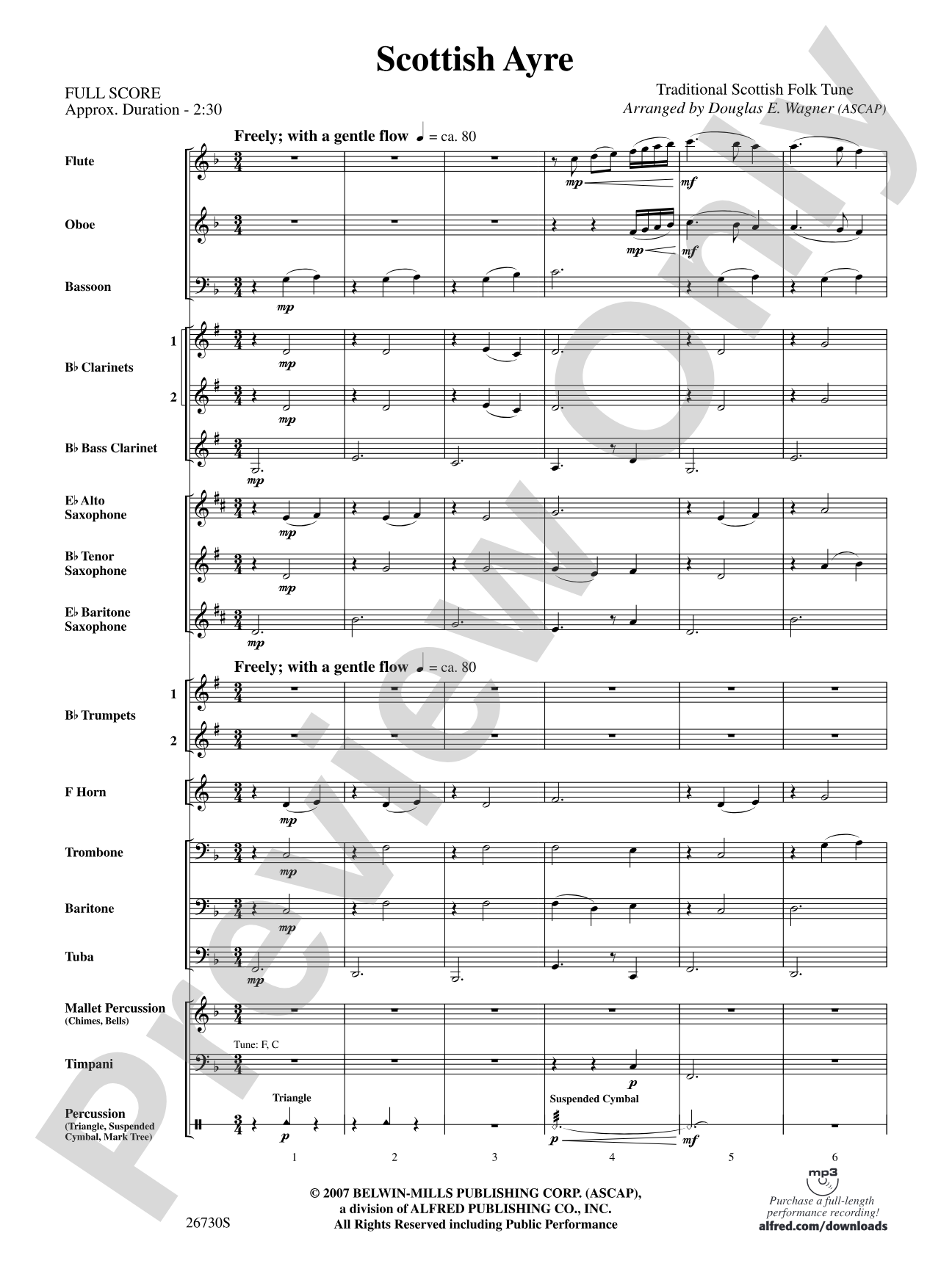Scottish Ayre: Concert Band Conductor Score & Parts
