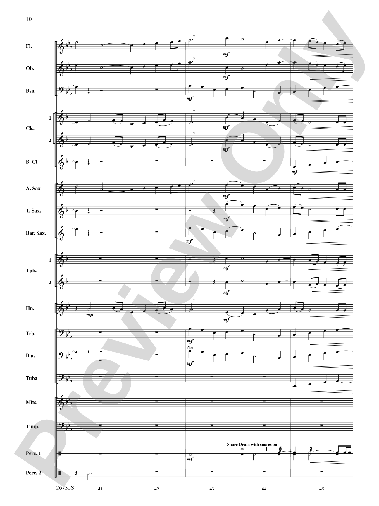 Four Waves: Concert Band Conductor Score & Parts