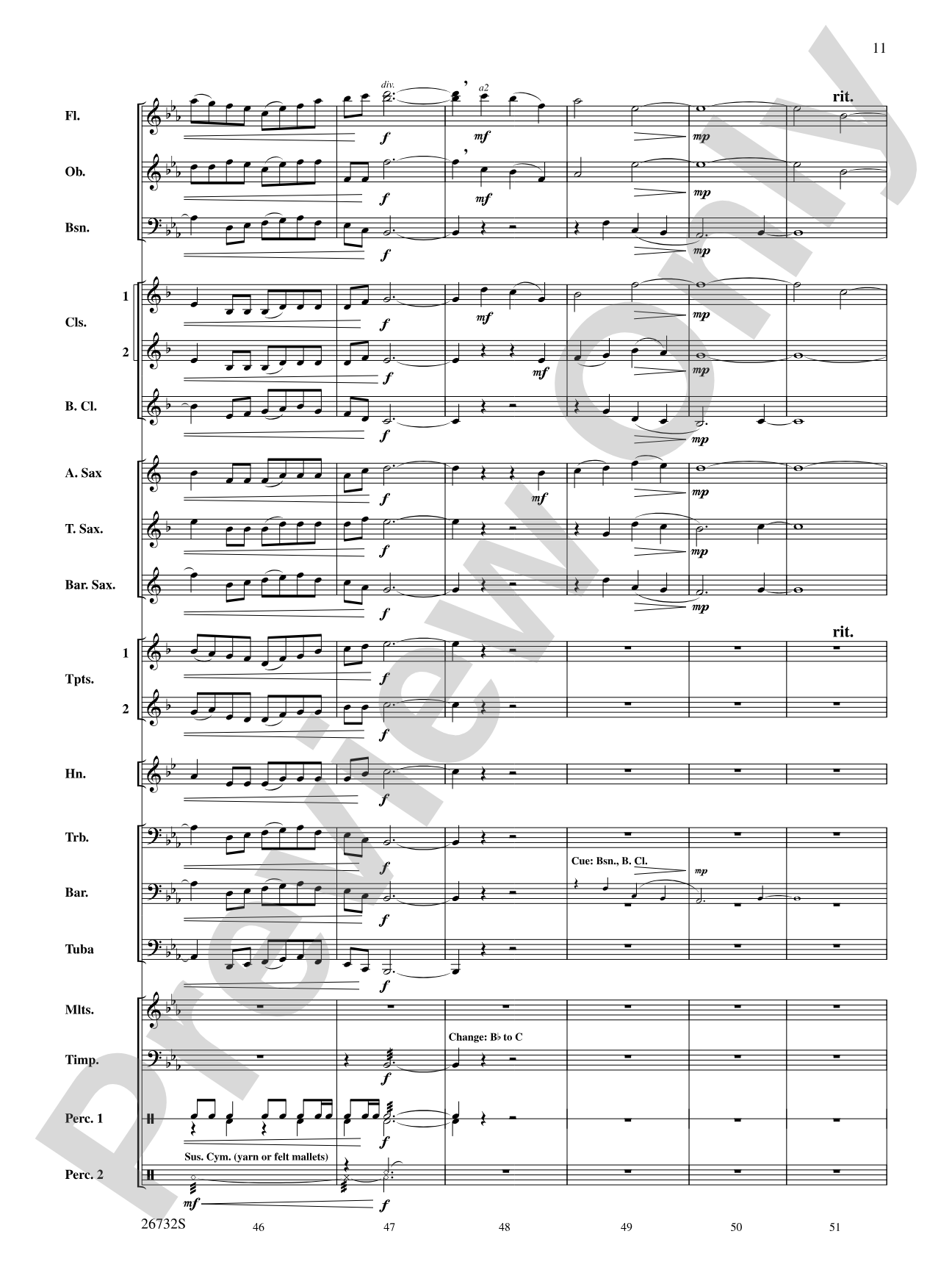 Four Waves: Concert Band Conductor Score & Parts