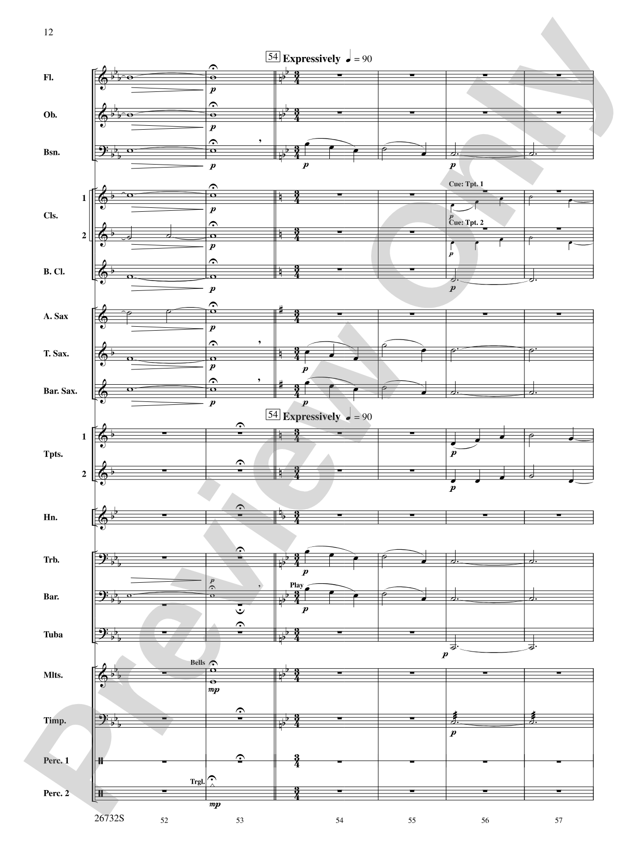 Four Waves: Concert Band Conductor Score & Parts