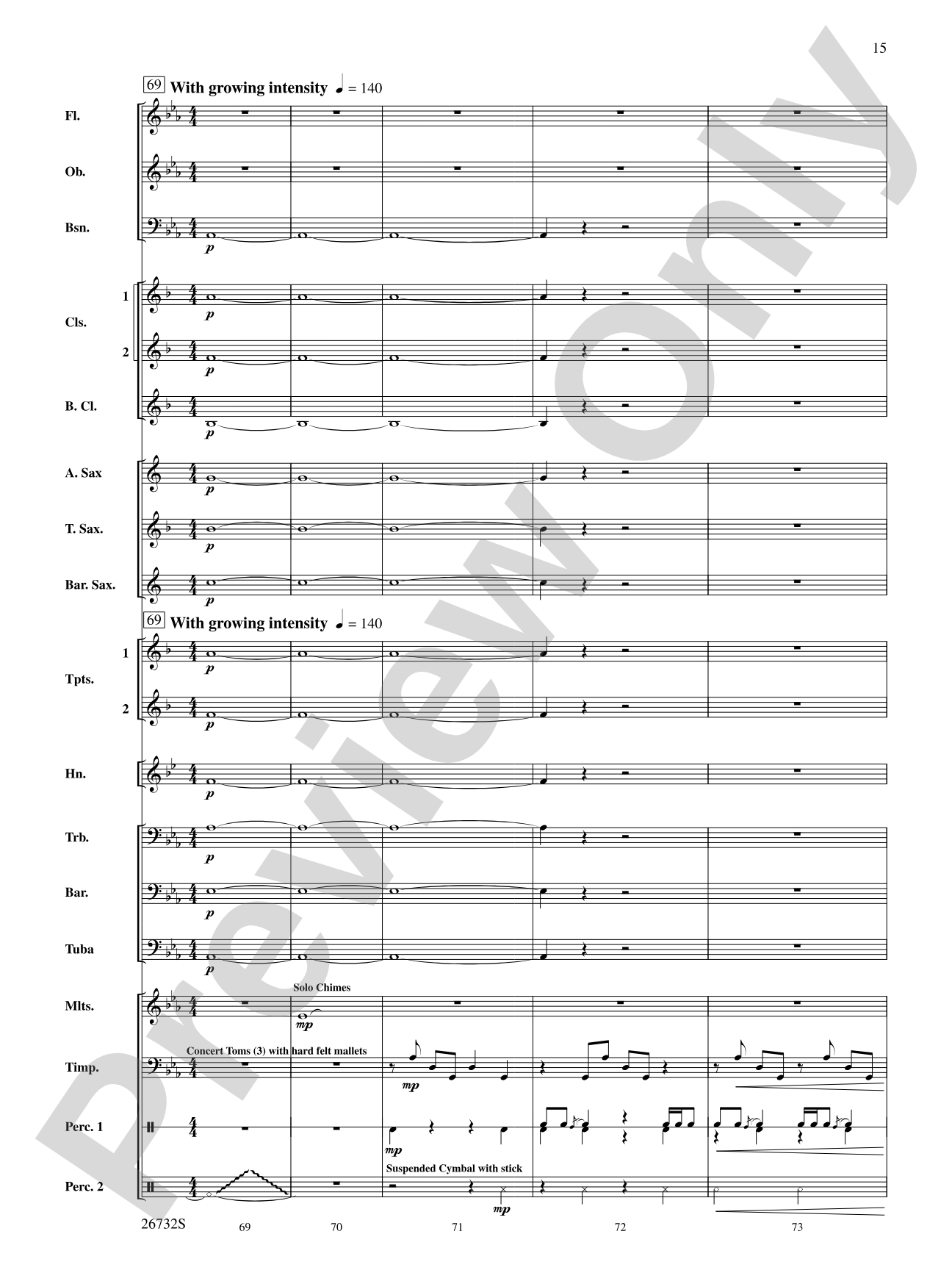 Four Waves: Concert Band Conductor Score & Parts