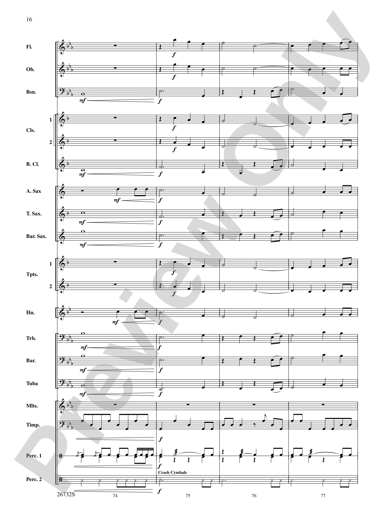 Four Waves: Concert Band Conductor Score & Parts