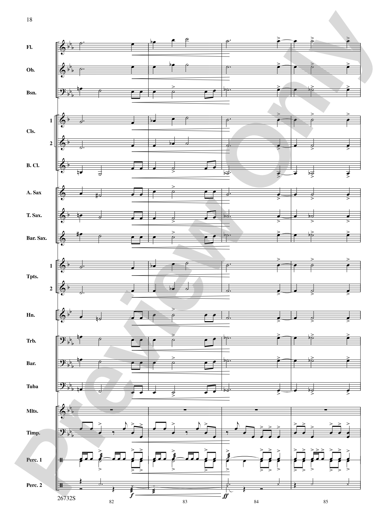 Four Waves: Concert Band Conductor Score & Parts