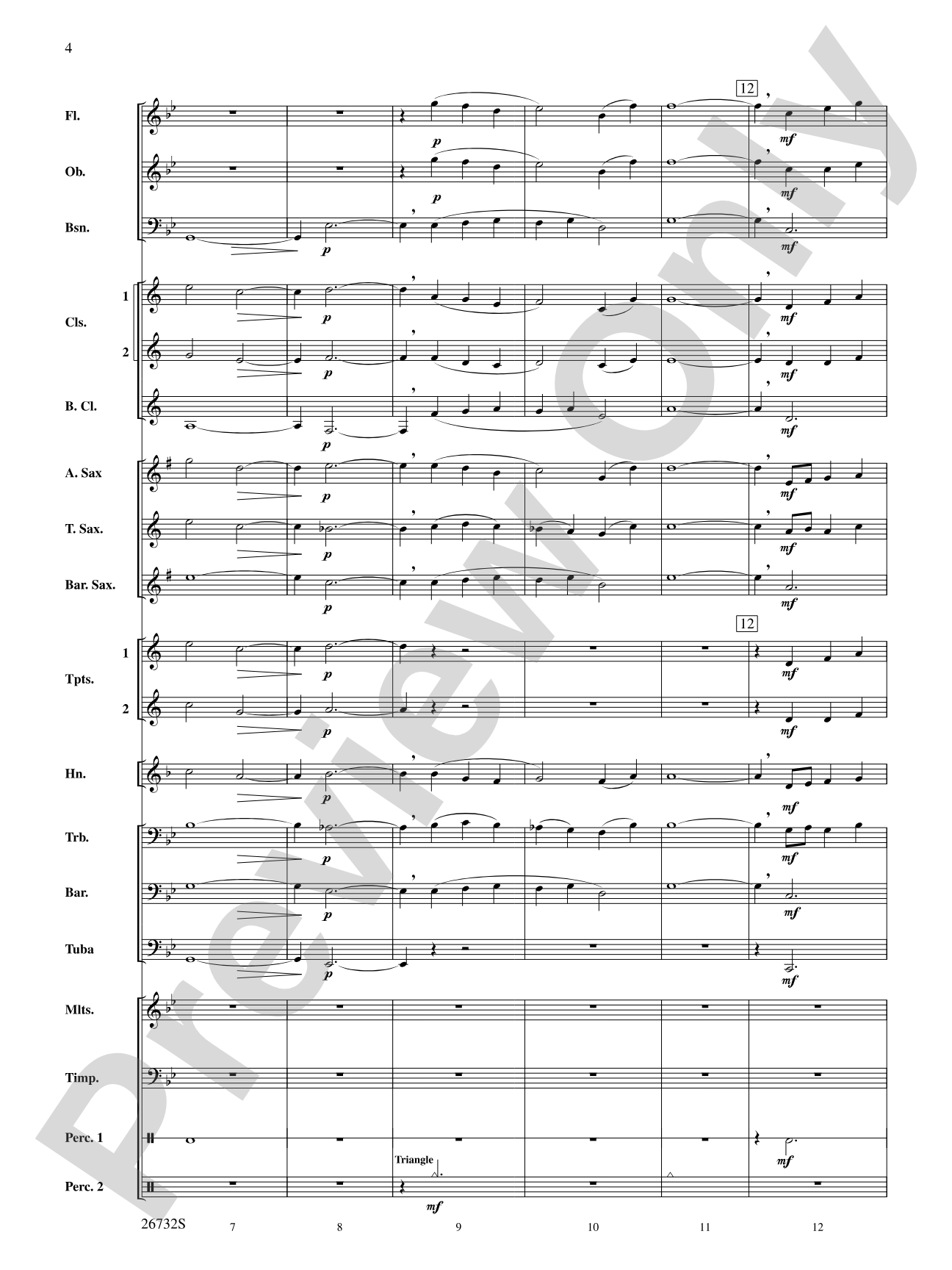 Four Waves: Concert Band Conductor Score & Parts