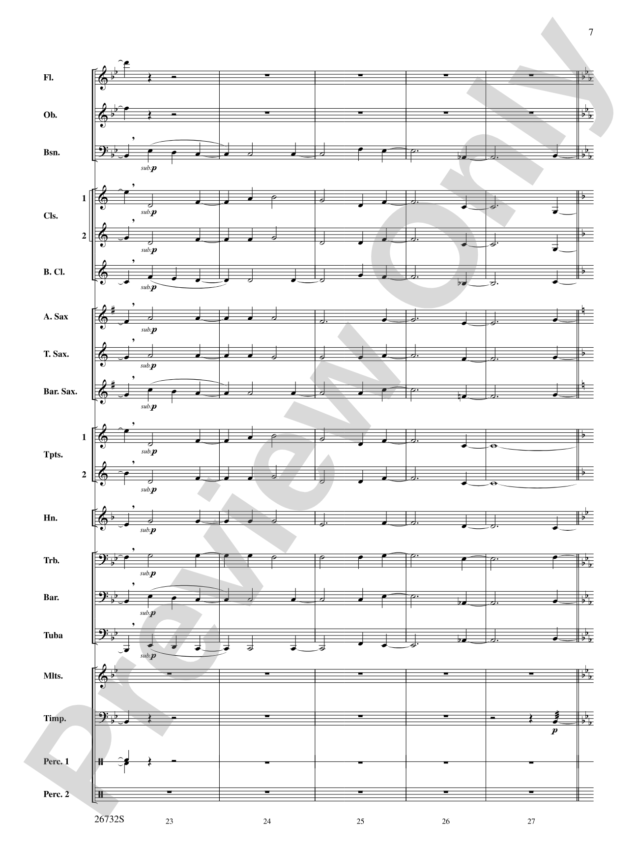 Four Waves: Concert Band Conductor Score & Parts