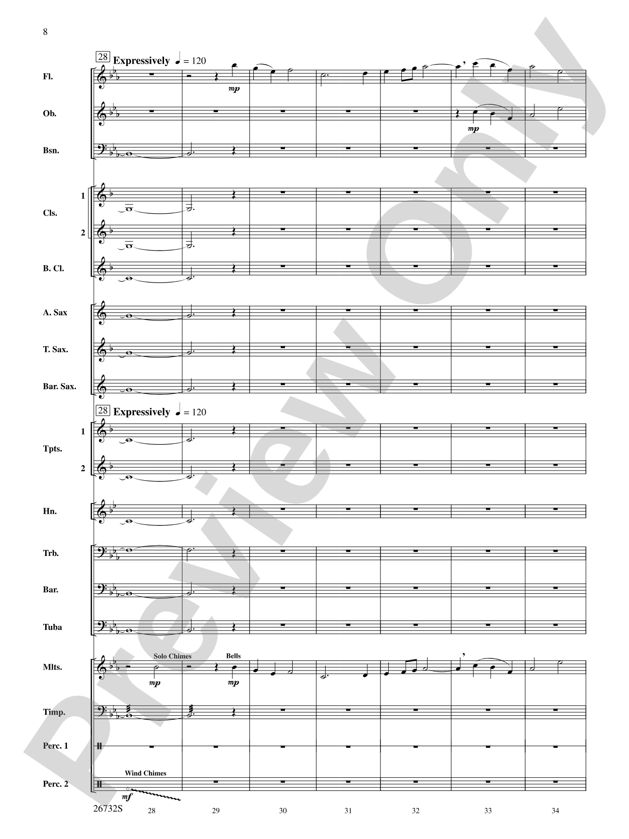 Four Waves: Concert Band Conductor Score & Parts