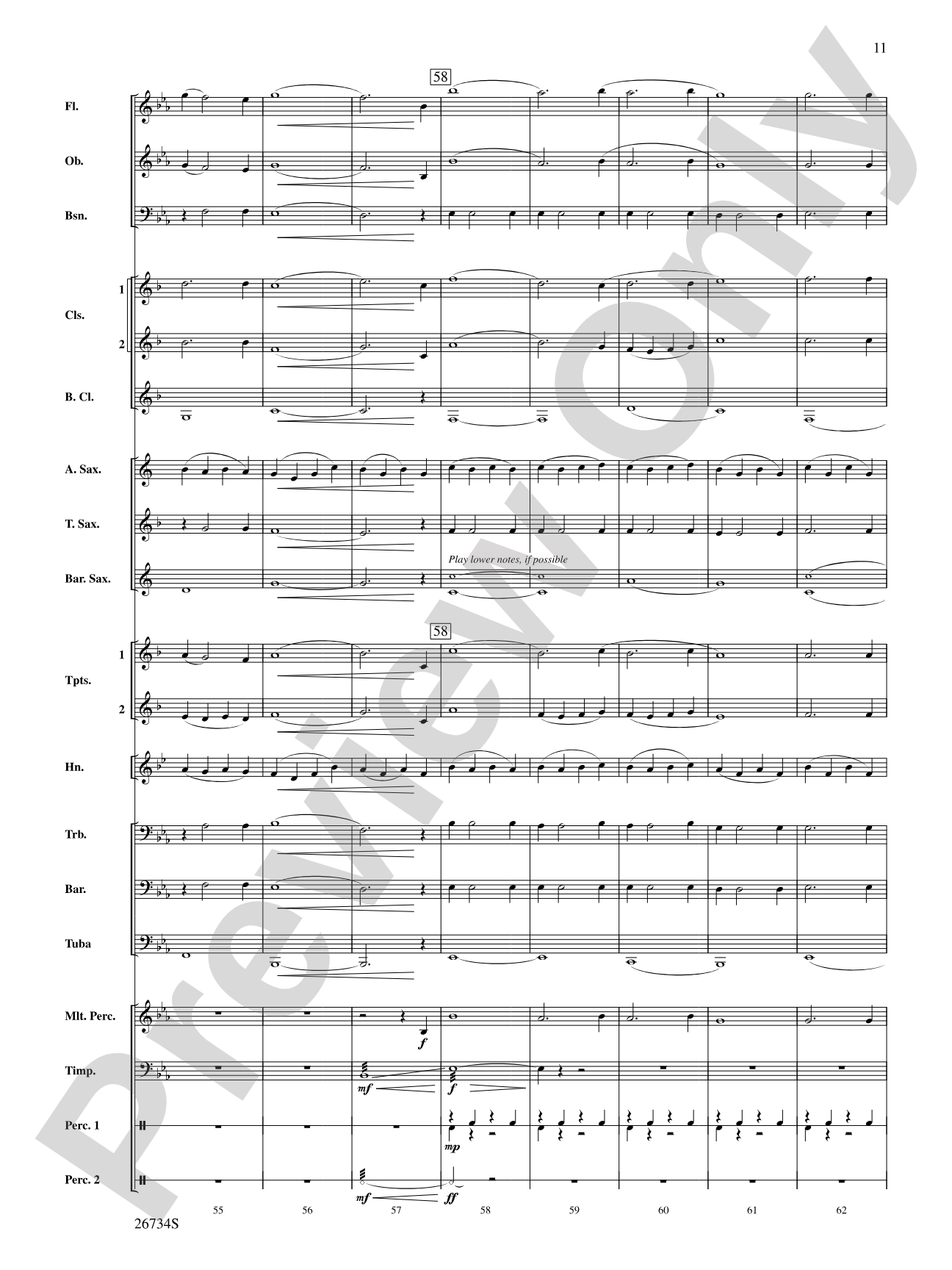 Lady in the Water: Concert Band Conductor Score & Parts