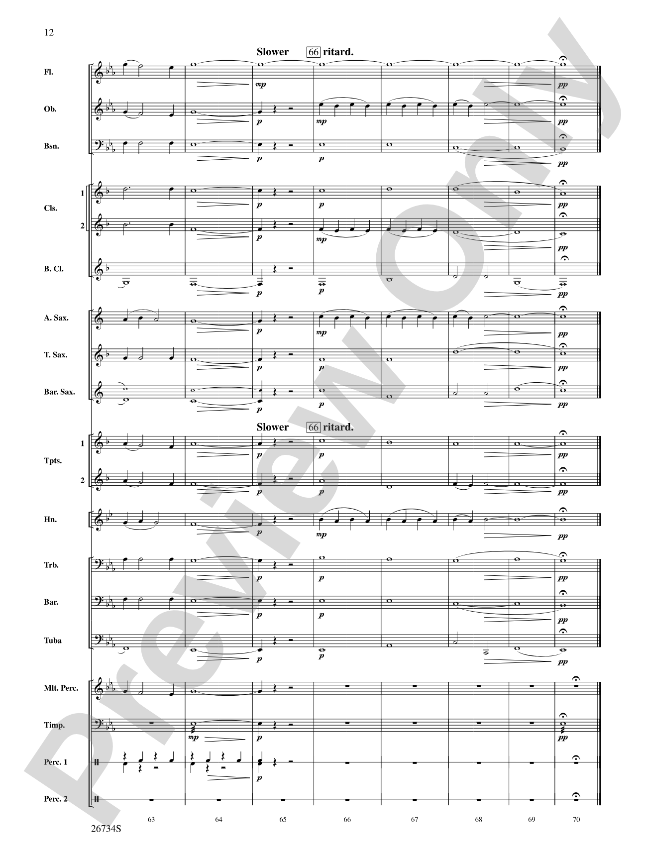 Lady in the Water: Concert Band Conductor Score & Parts