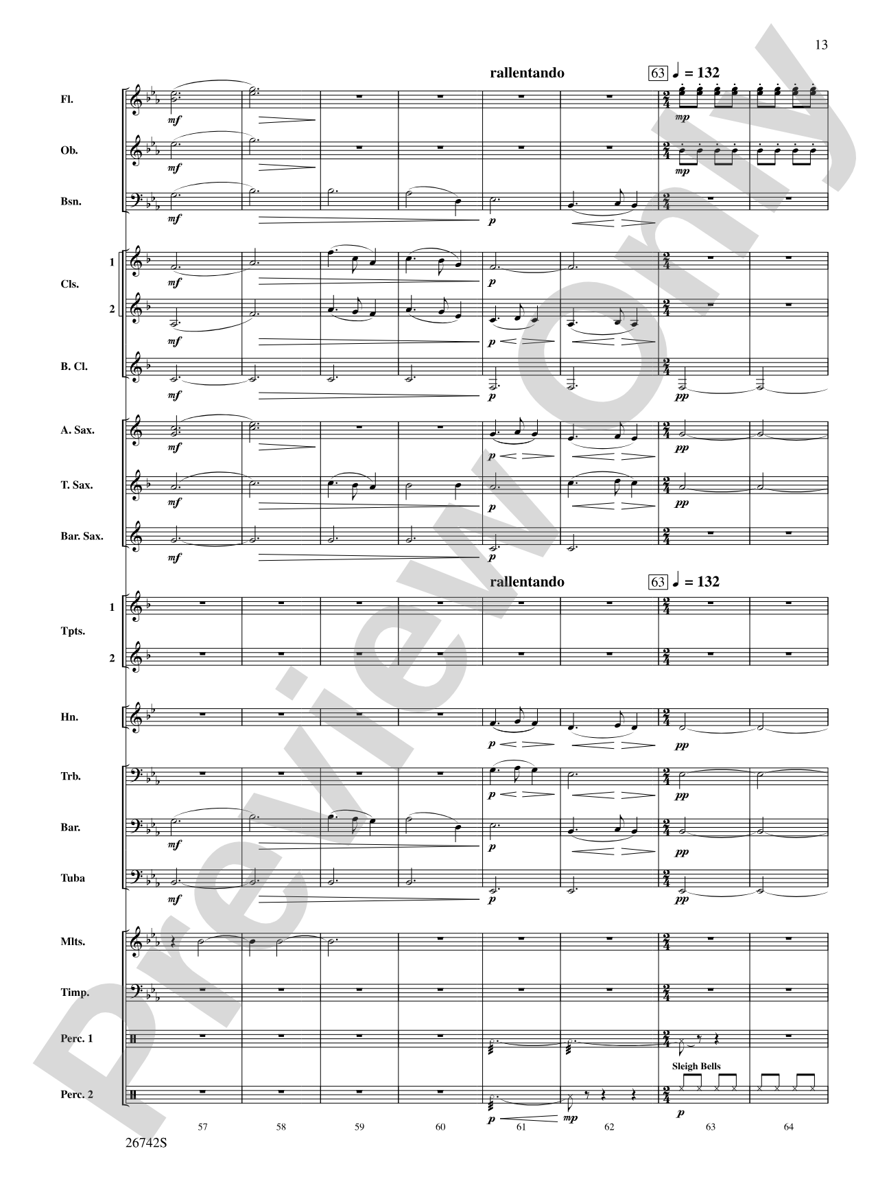 A Christmas Festival: Concert Band Conductor Score & Parts