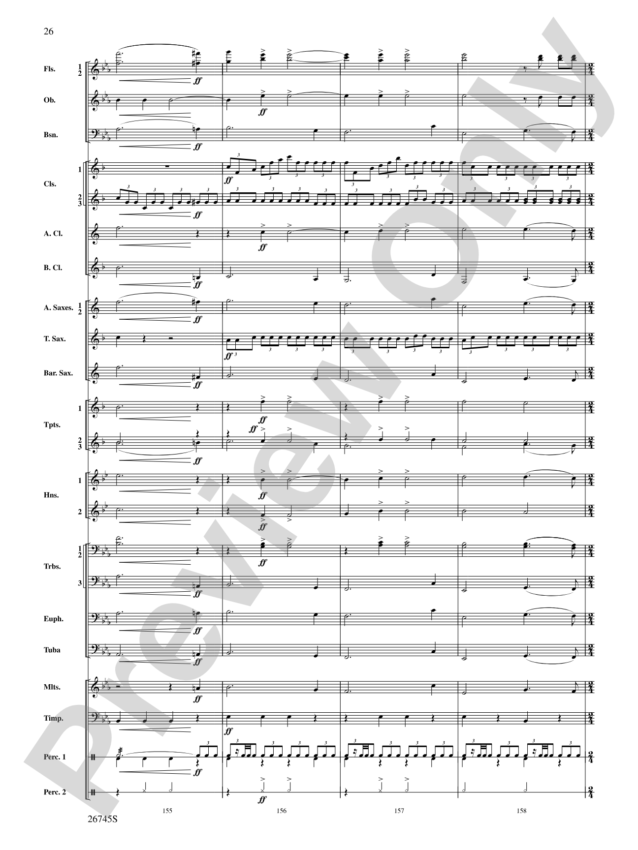 Heroic Variations: Concert Band Conductor Score & Parts