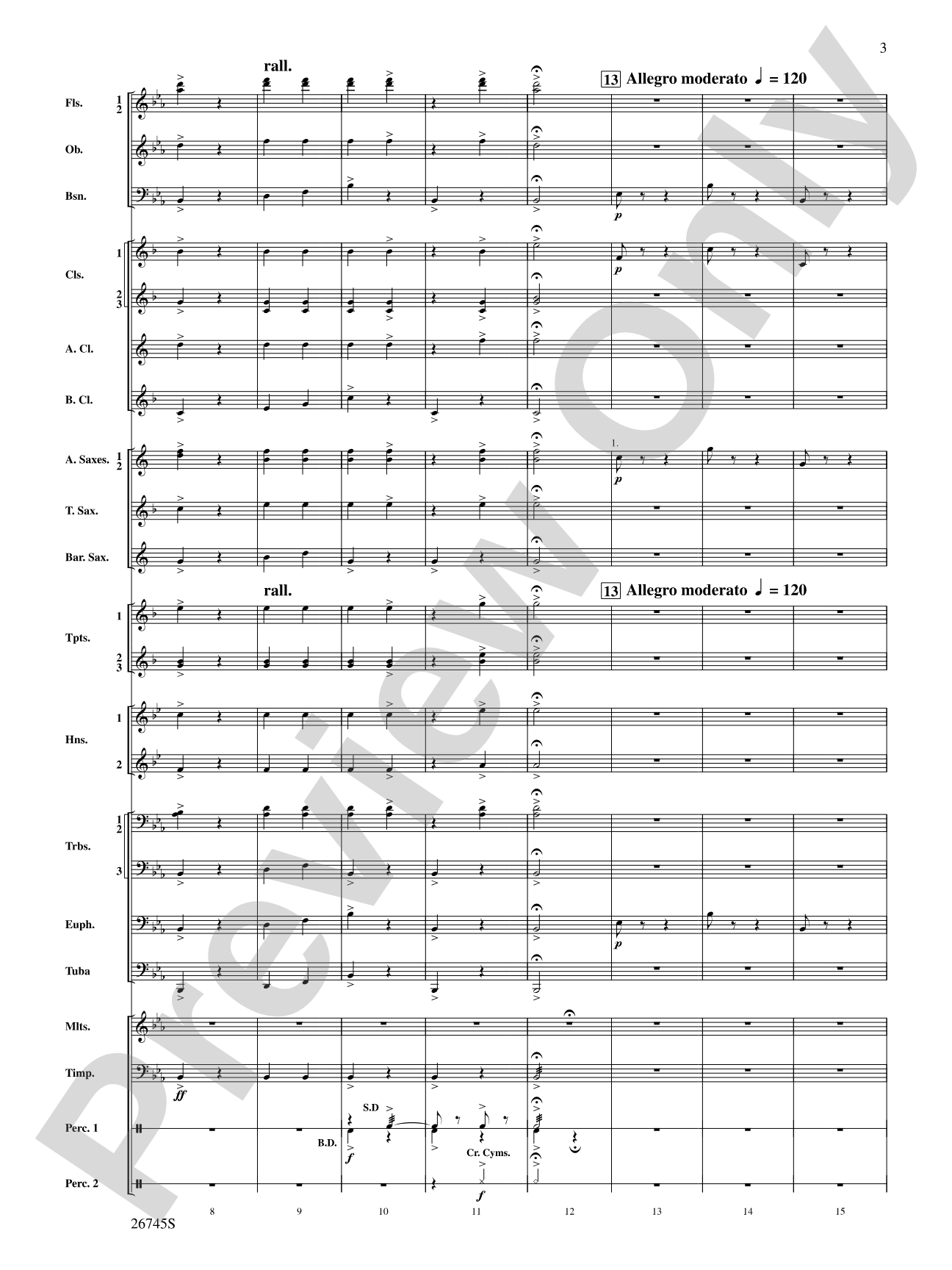 Heroic Variations: Concert Band Conductor Score & Parts
