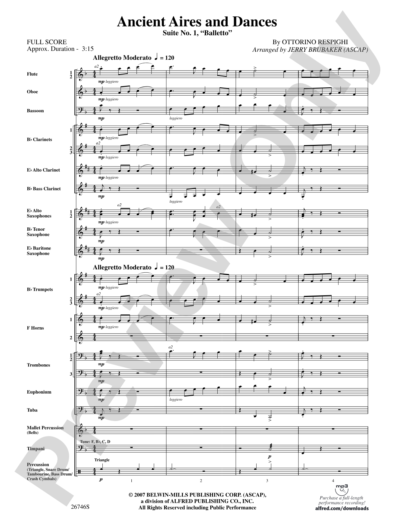 Ancient Aires and Dances: Concert Band Conductor Score & Parts