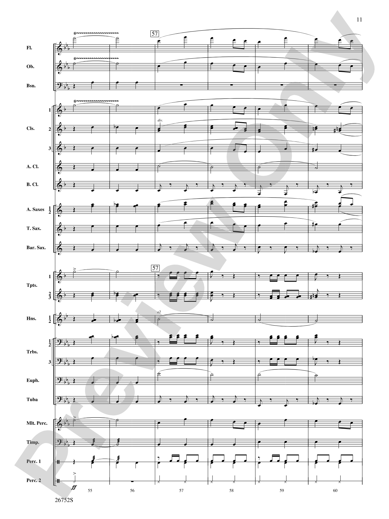 Flight of the Flutes (Showcasing the Flute Section): Concert Band Conductor Score & Parts