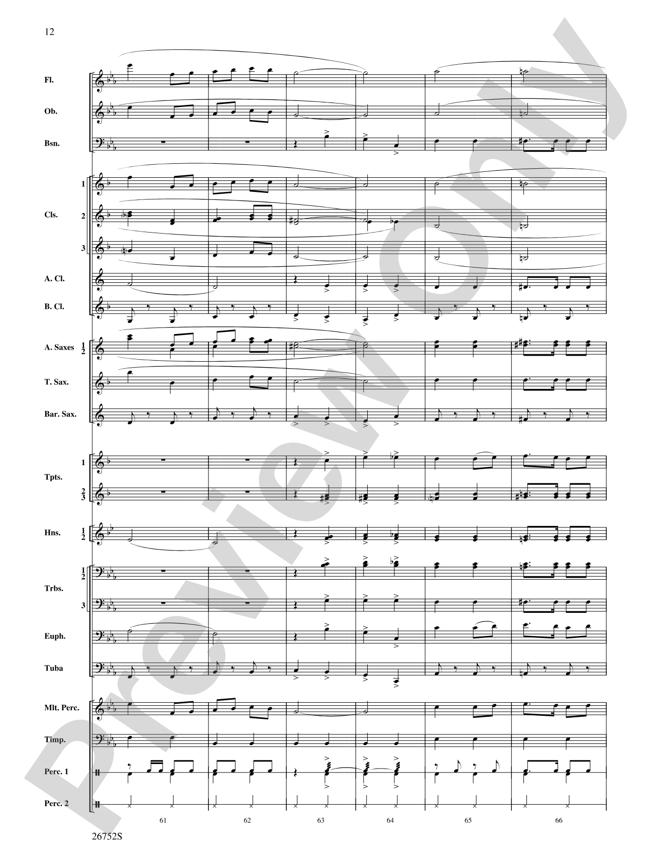Flight of the Flutes (Showcasing the Flute Section): Concert Band Conductor Score & Parts