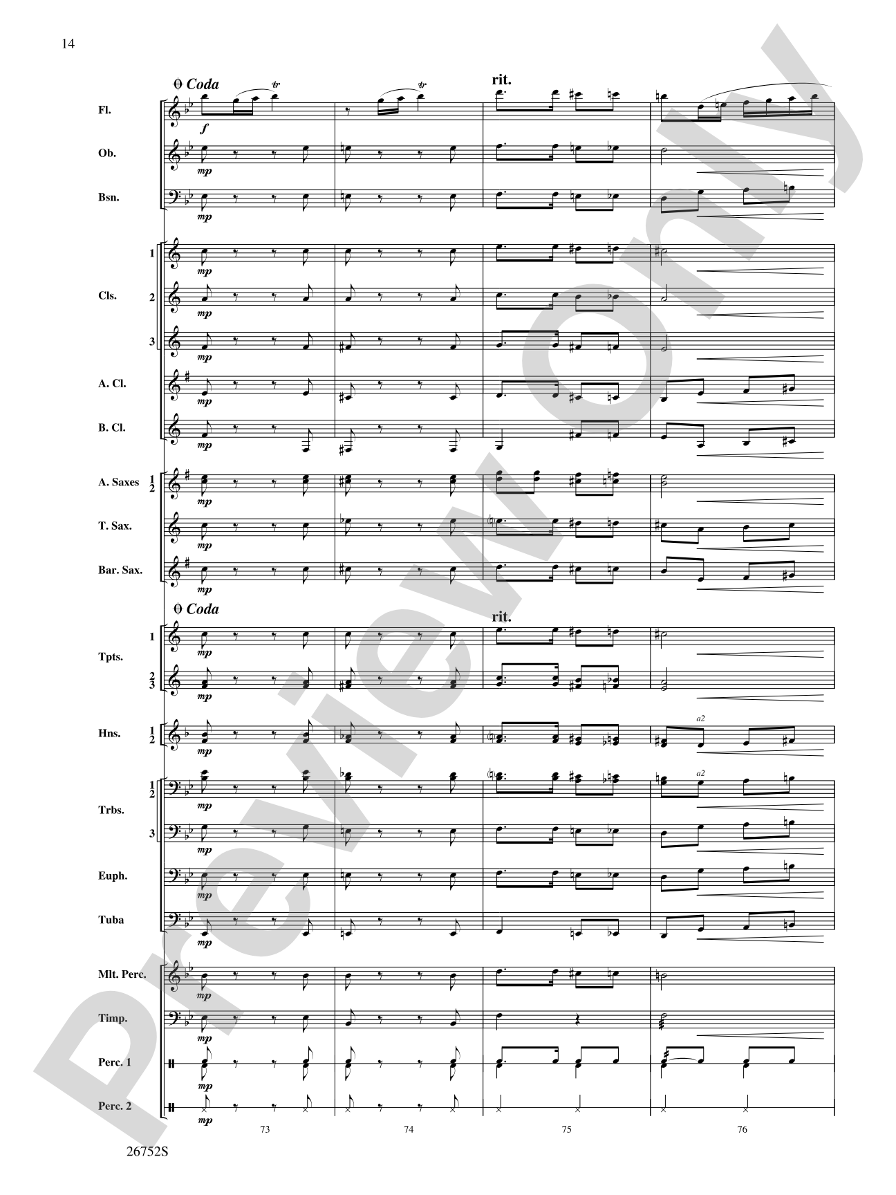 Flight of the Flutes (Showcasing the Flute Section): Concert Band Conductor Score & Parts