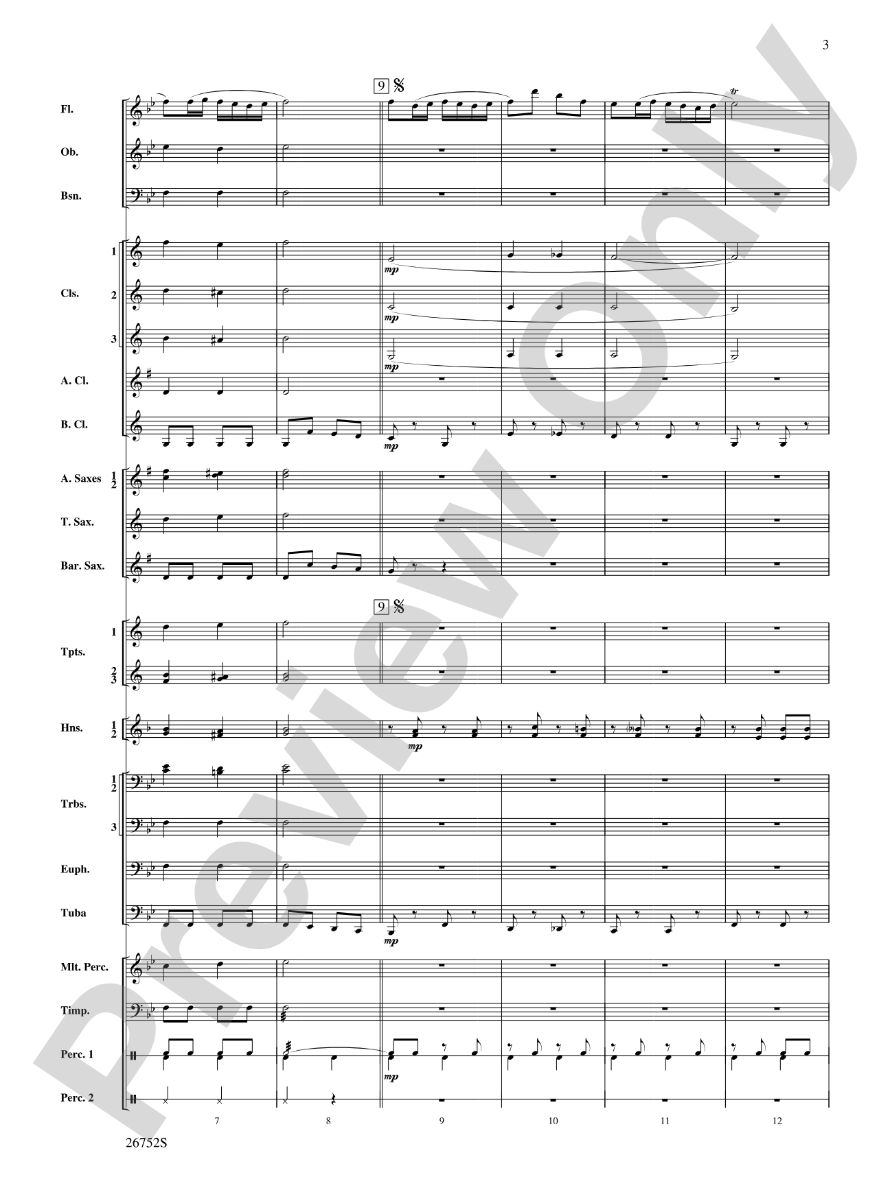 Flight of the Flutes (Showcasing the Flute Section): Concert Band Conductor Score & Parts