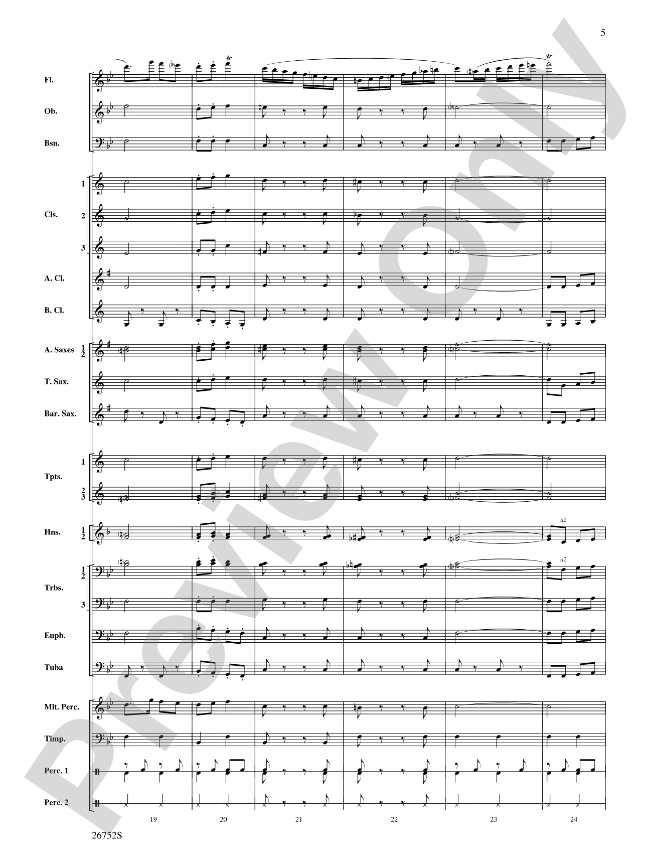 Flight of the Flutes (Showcasing the Flute Section): Concert Band Conductor Score & Parts