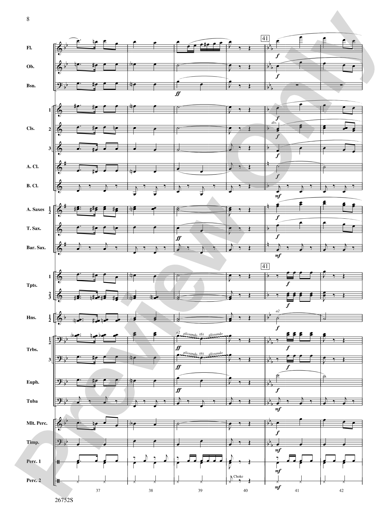 Flight of the Flutes (Showcasing the Flute Section): Concert Band Conductor Score & Parts