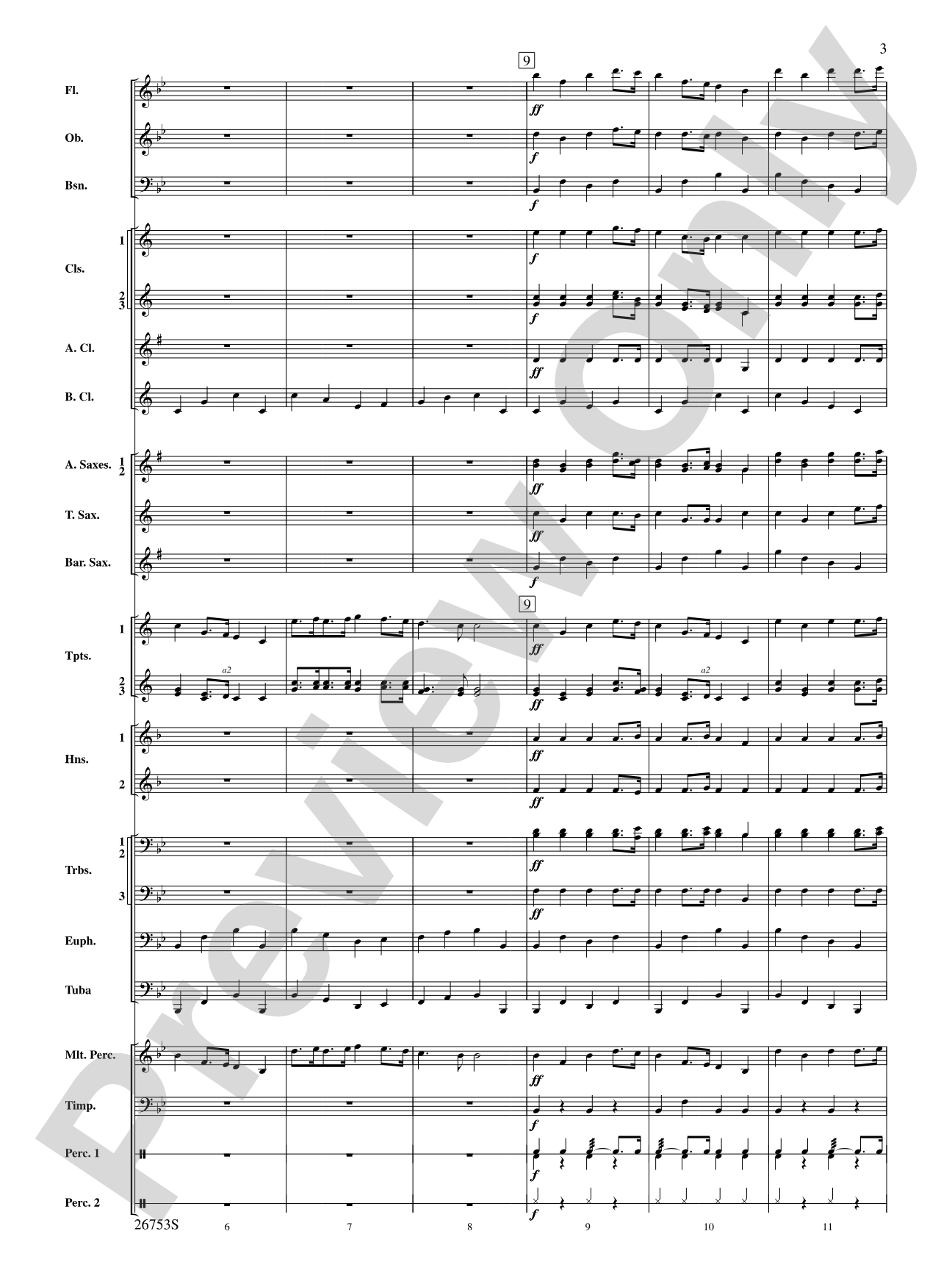 Trumpet March and Ayre: Concert Band Conductor Score & Parts