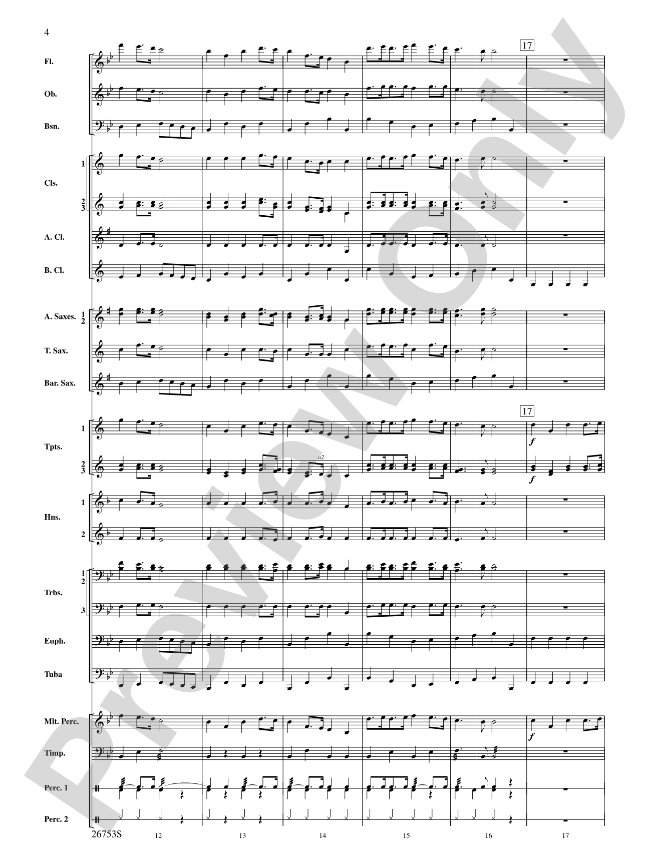 Trumpet March and Ayre: Concert Band Conductor Score & Parts