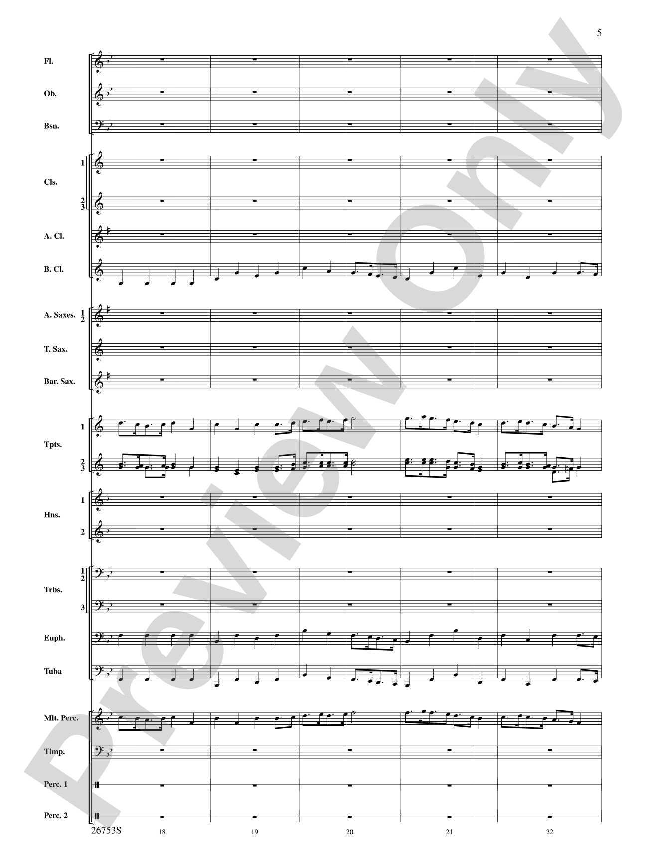 Trumpet March and Ayre: Concert Band Conductor Score & Parts