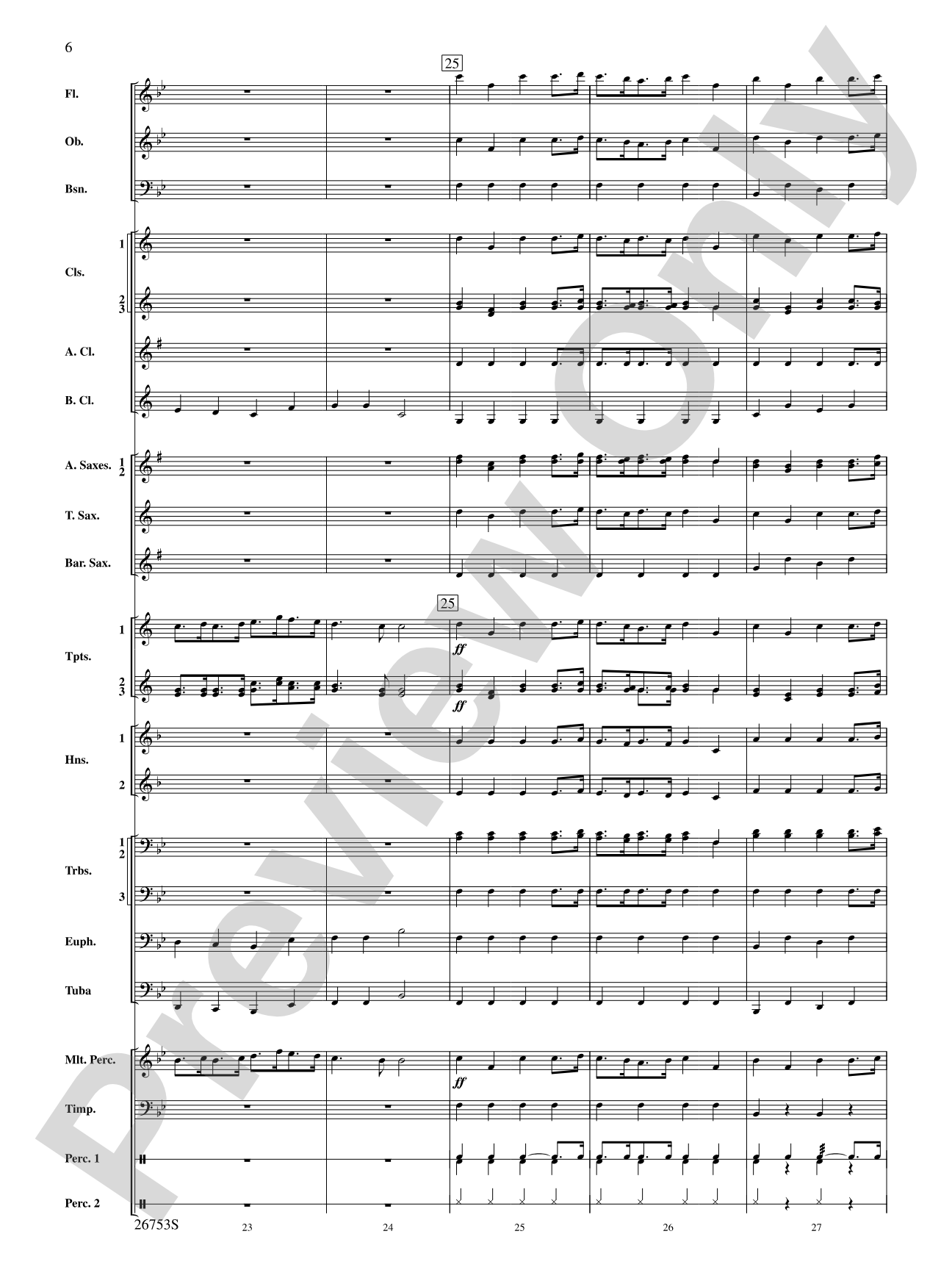 Trumpet March and Ayre: Concert Band Conductor Score & Parts