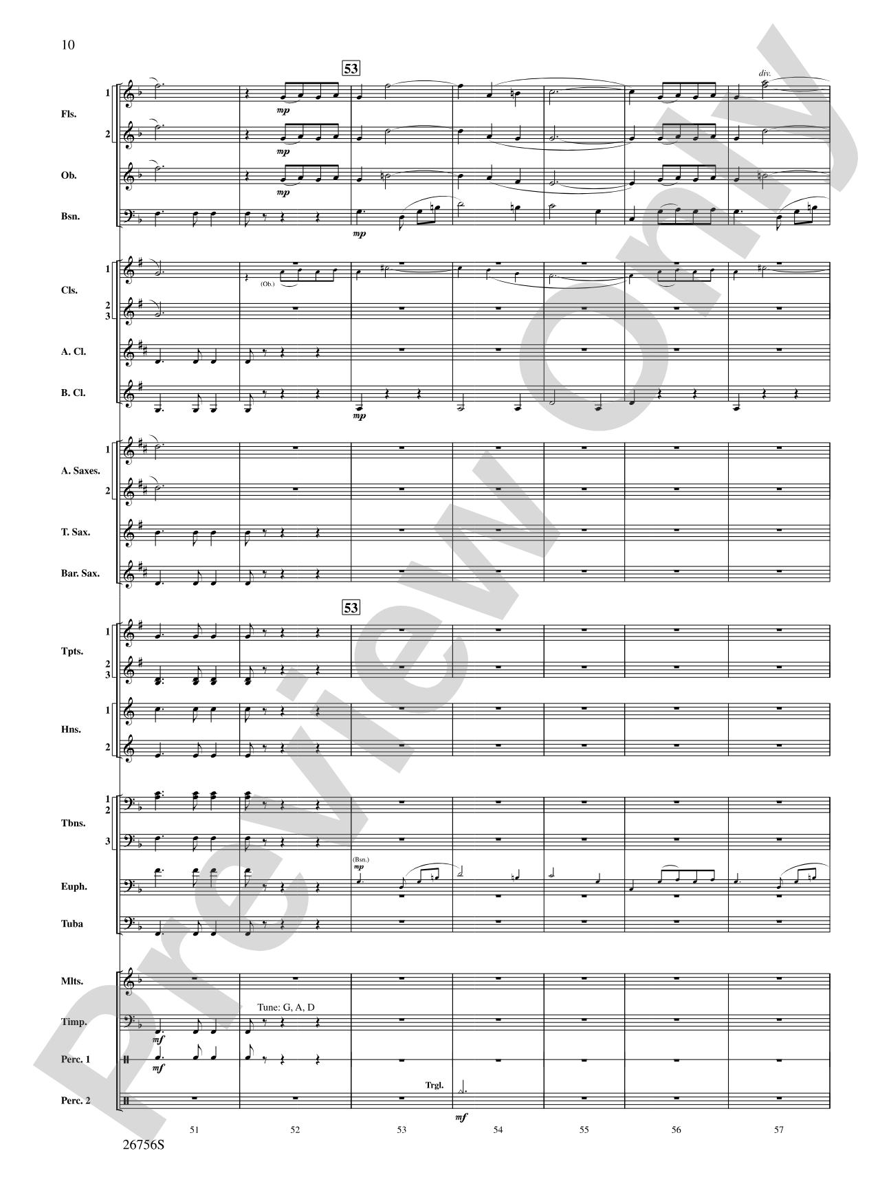 Mineola Waltz: Concert Band Conductor Score & Parts